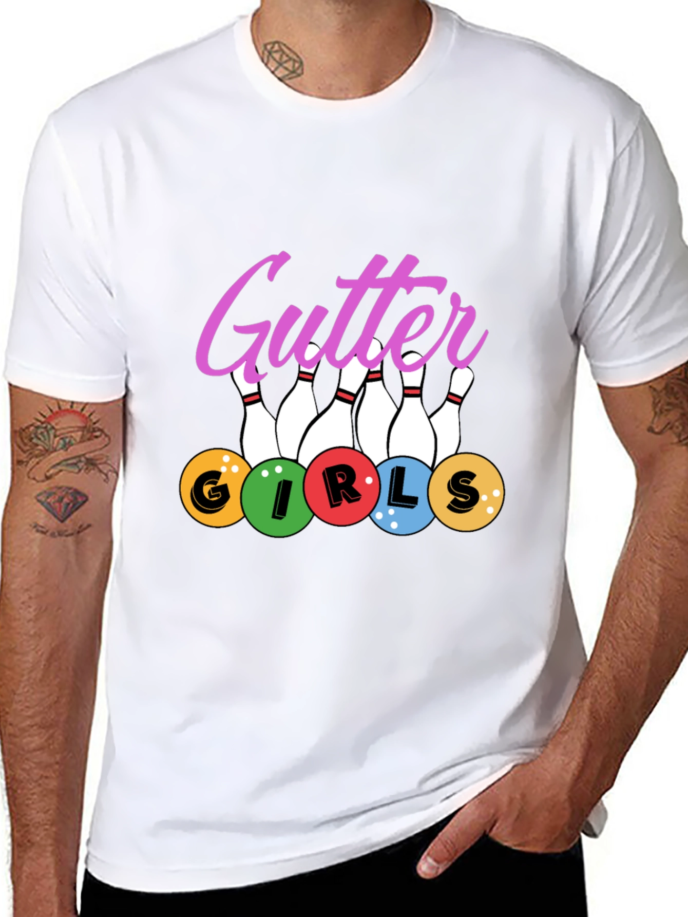 Gutter Girls Bowling T-Shirt - Novelty Tee