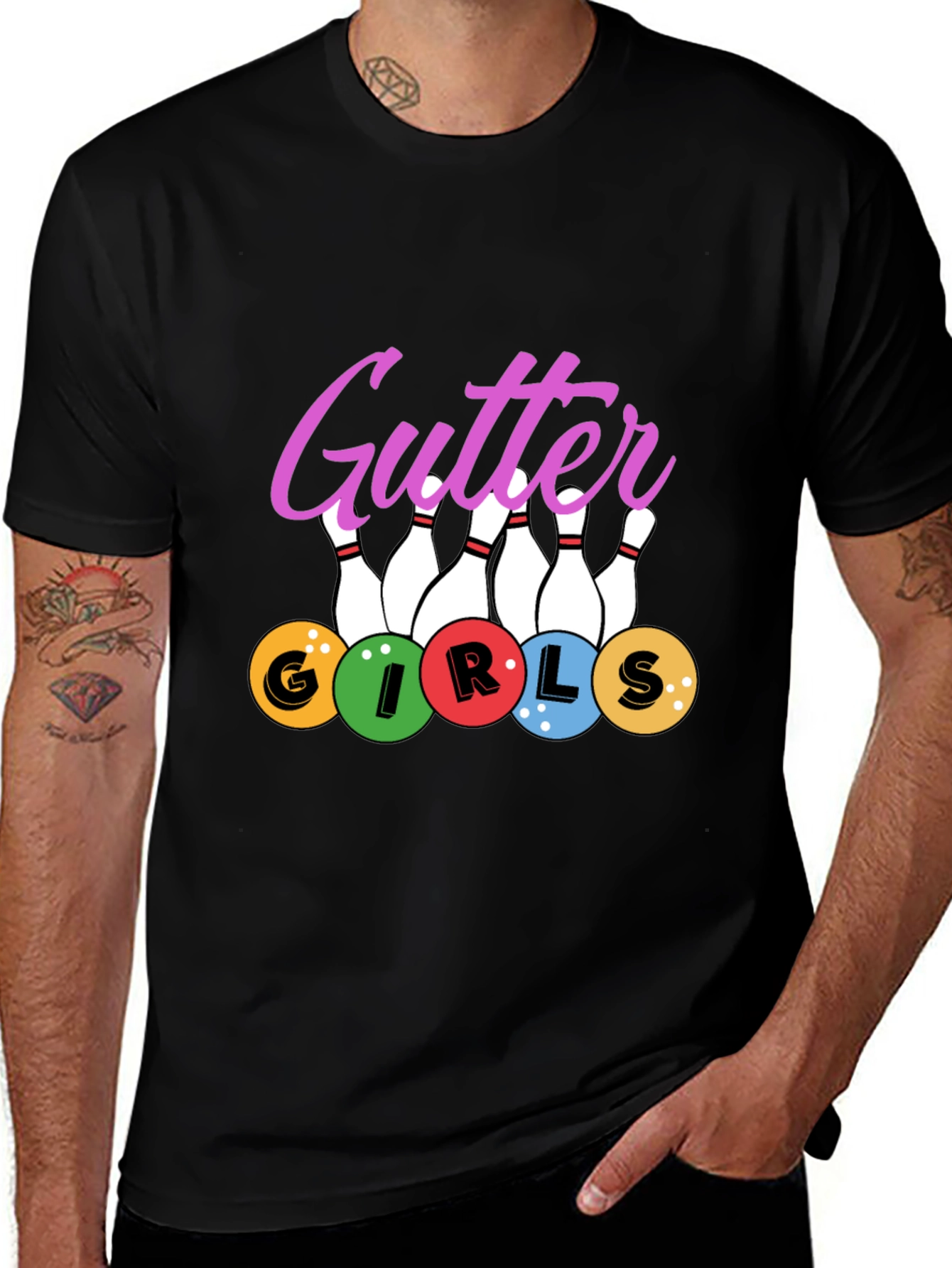 Gutter Girls Bowling T-Shirt - Novelty Tee