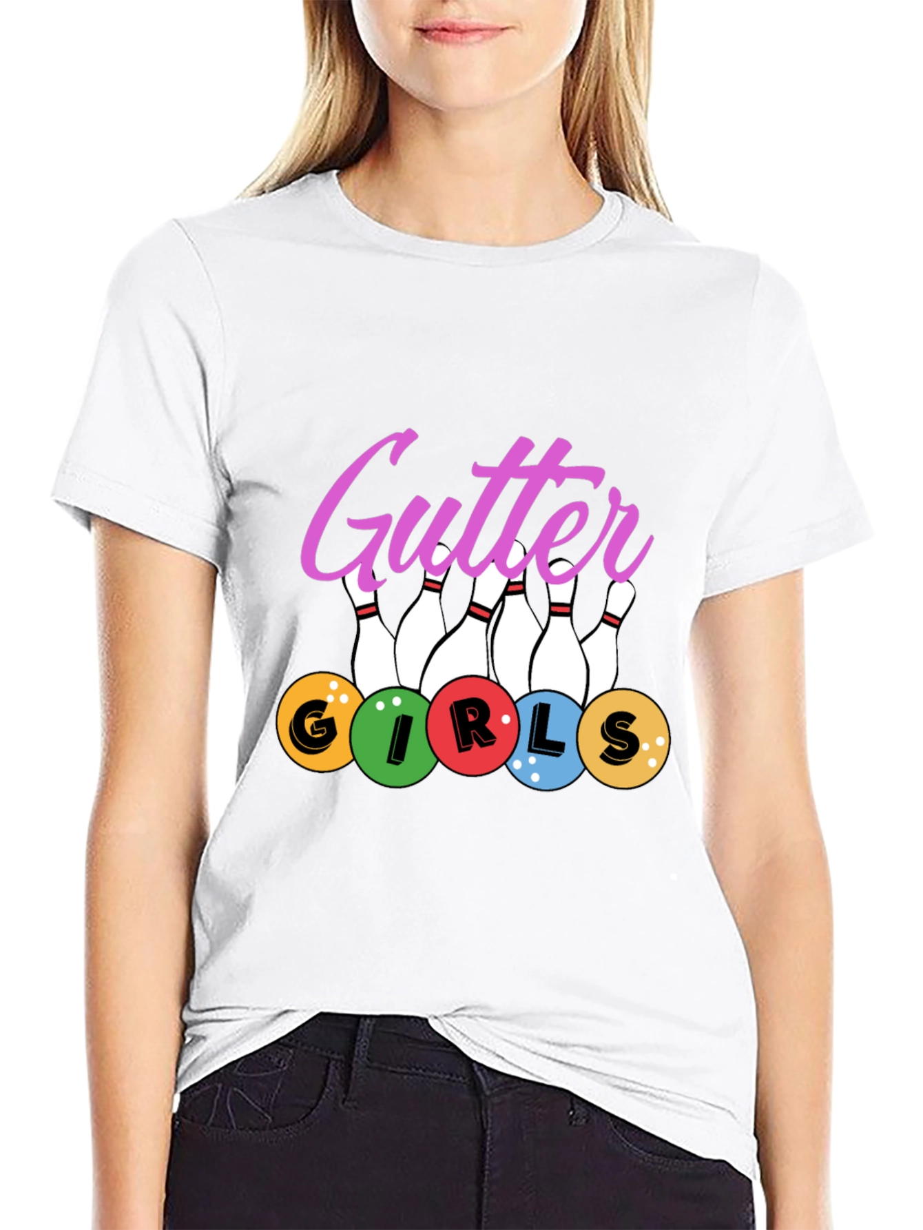 Gutter Girls Bowling T-Shirt - Novelty Tee