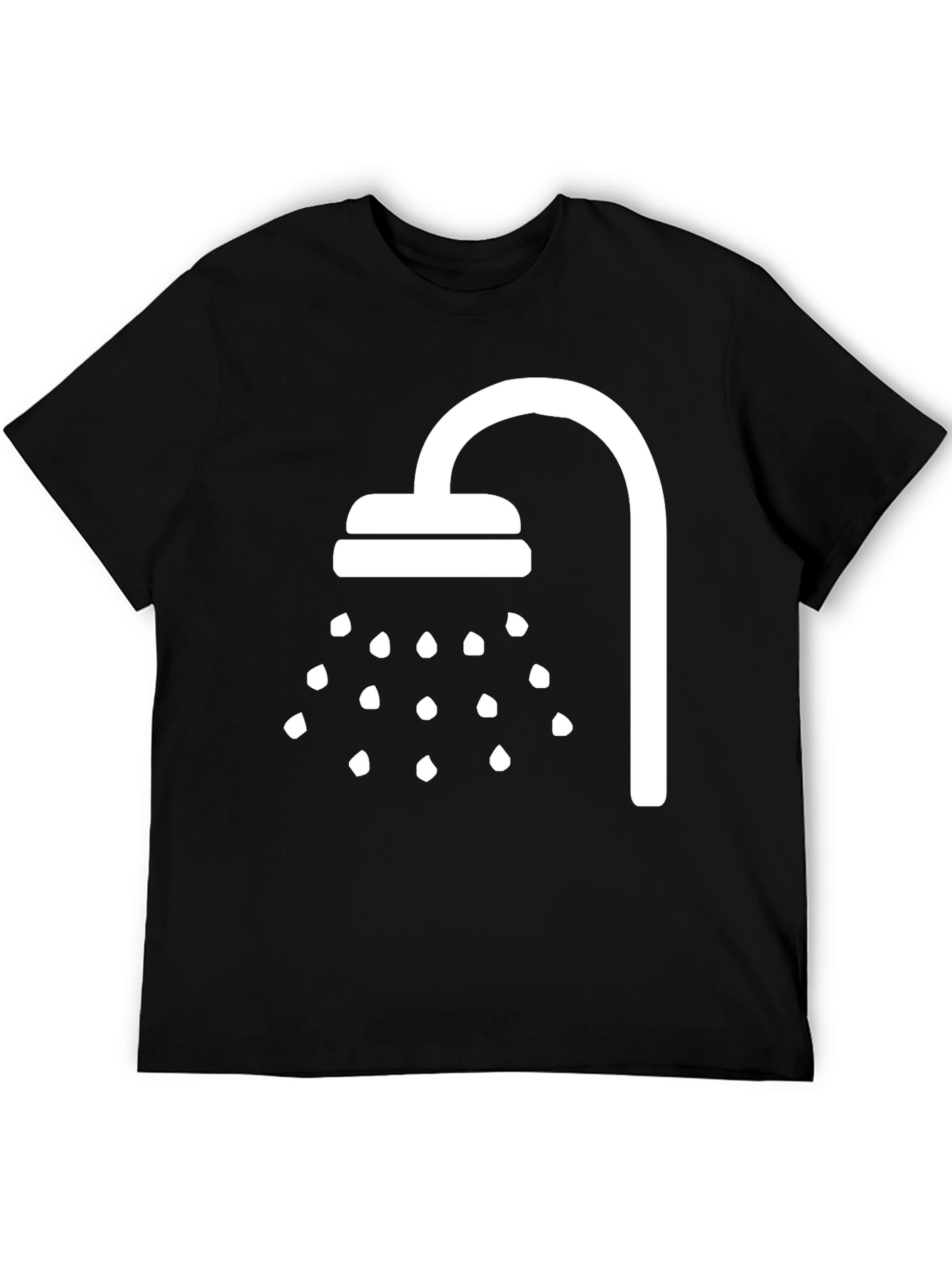 Shower Graphic T-Shirt - Black Cotton Tee
