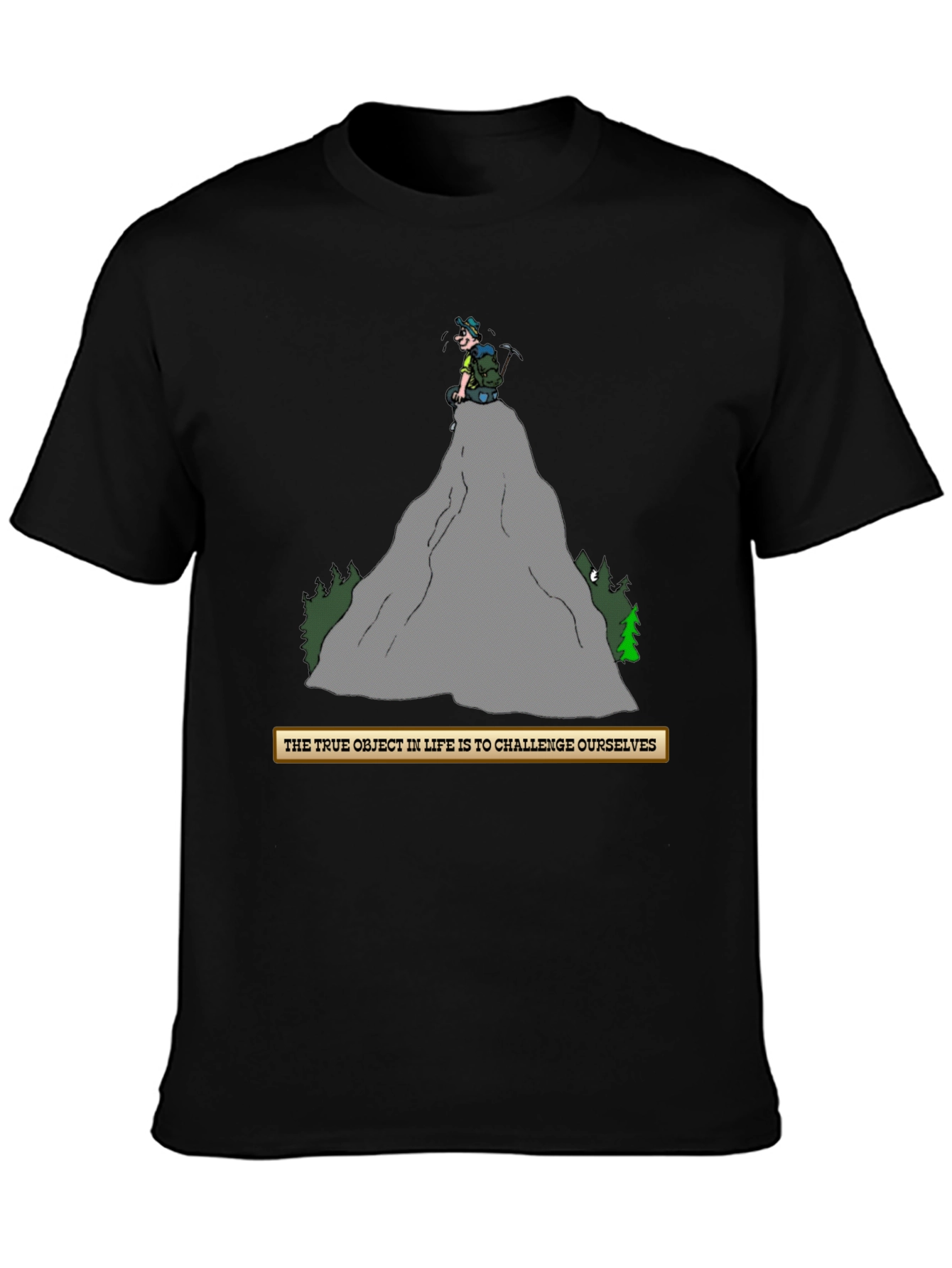 Challenge Yourself T-Shirt - Mountain Climber Graphic Tee