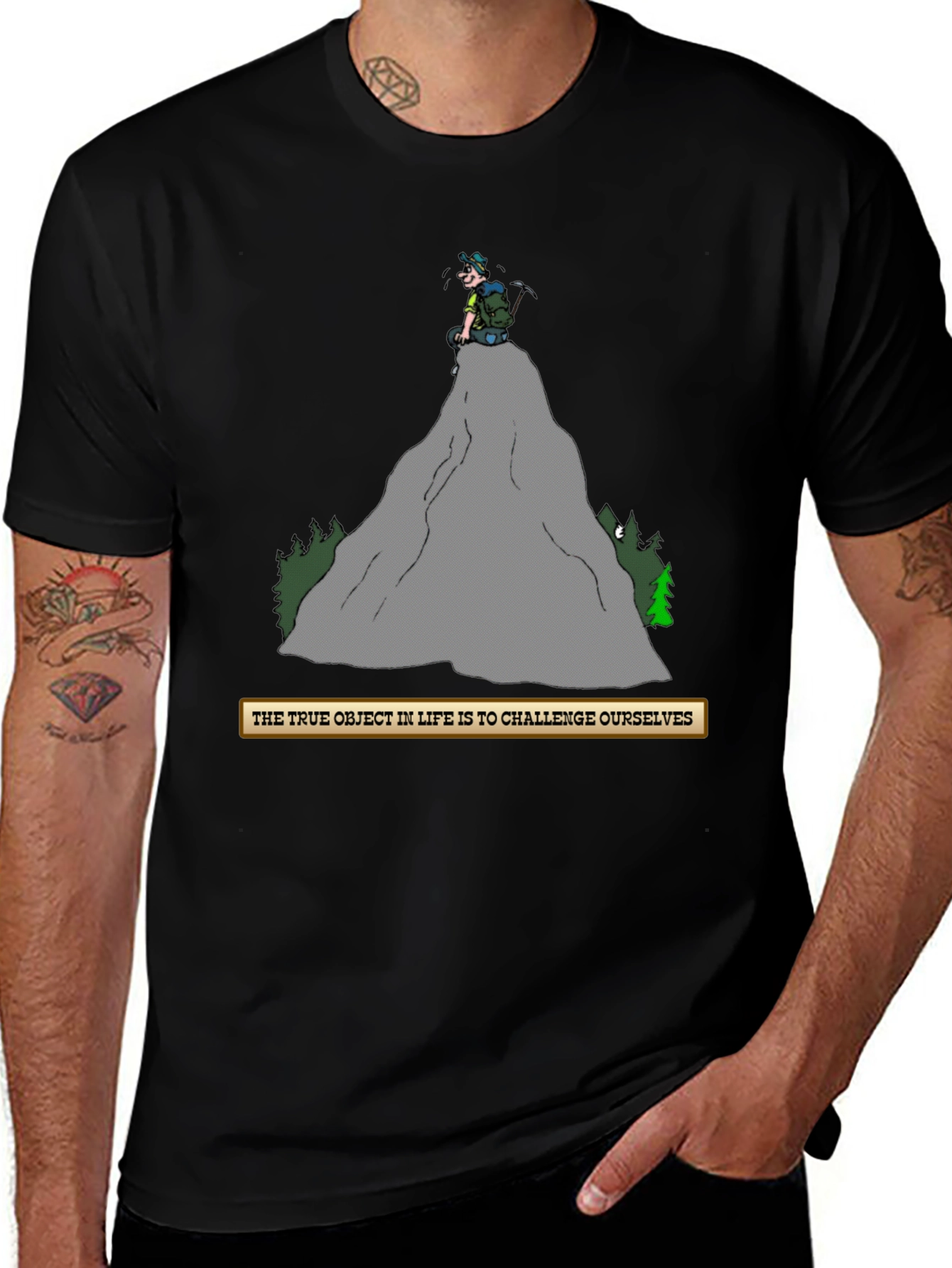 Challenge Yourself T-Shirt - Mountain Climber Graphic Tee