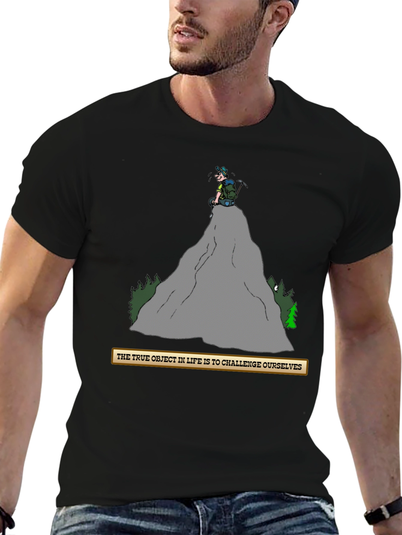 Challenge Yourself T-Shirt - Mountain Climber Graphic Tee