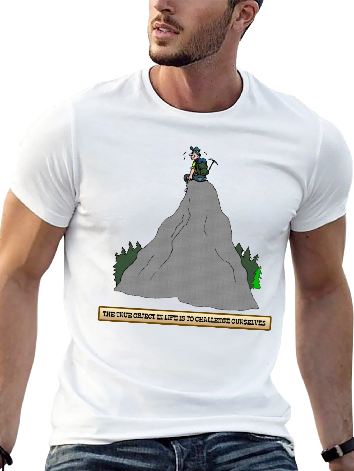 Challenge Yourself T-Shirt - Mountain Climber Graphic Tee