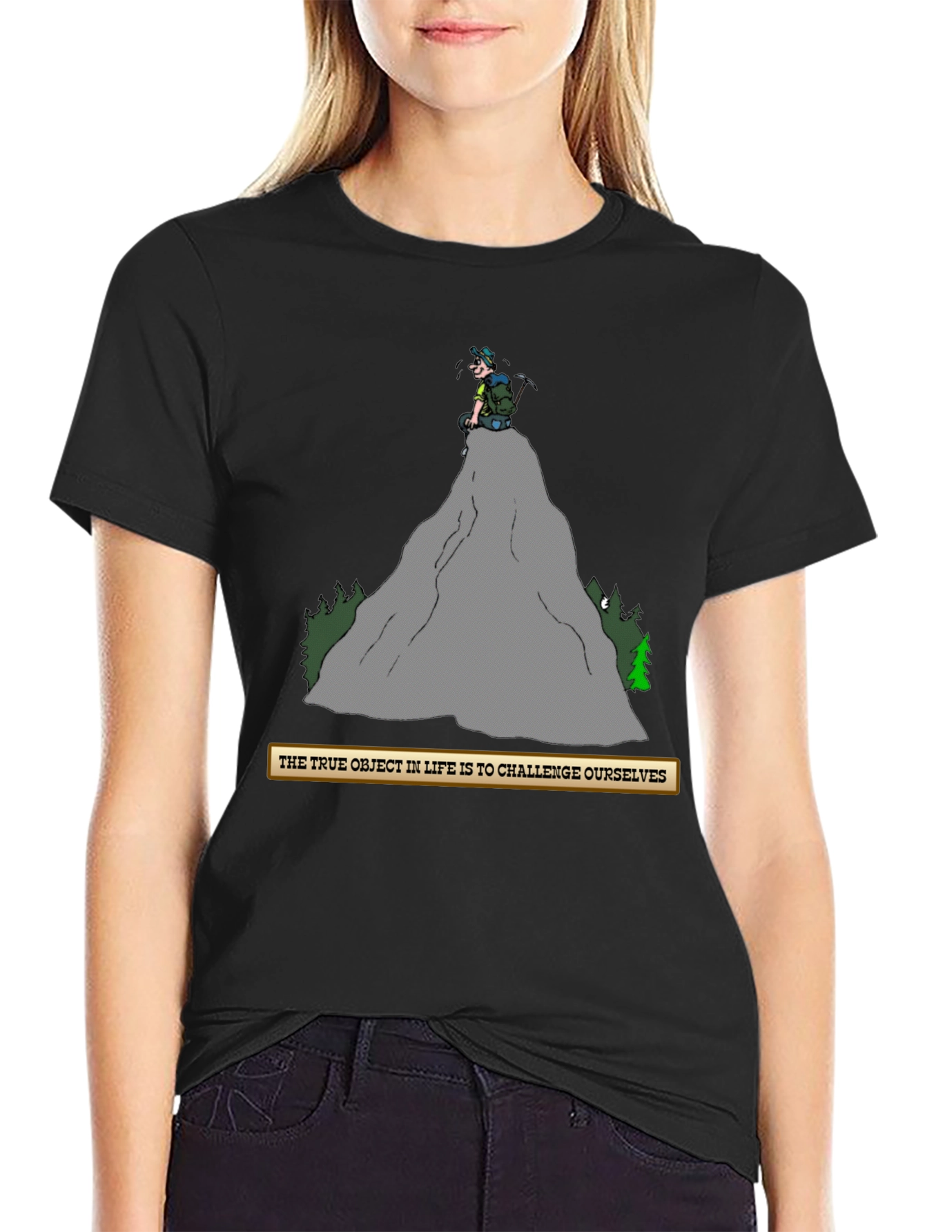 Challenge Yourself T-Shirt - Mountain Climber Graphic Tee