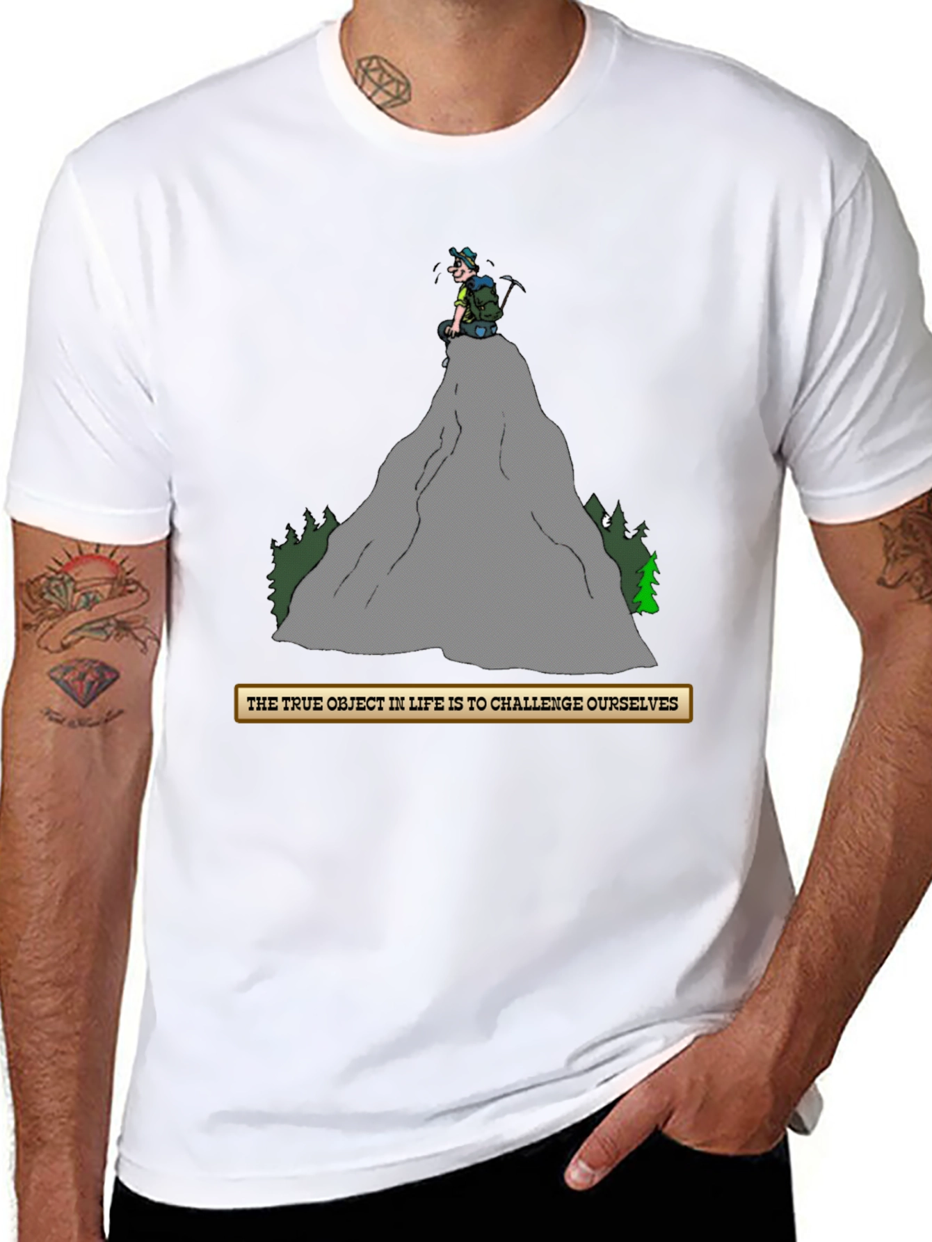 Challenge Yourself T-Shirt - Mountain Climber Graphic Tee