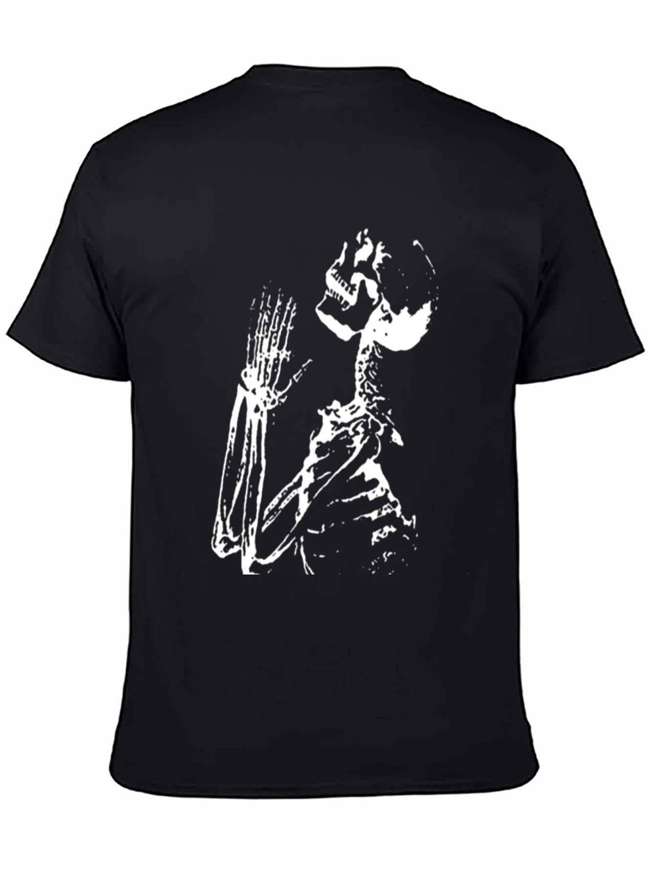 Skeleton Praying Black T-Shirt