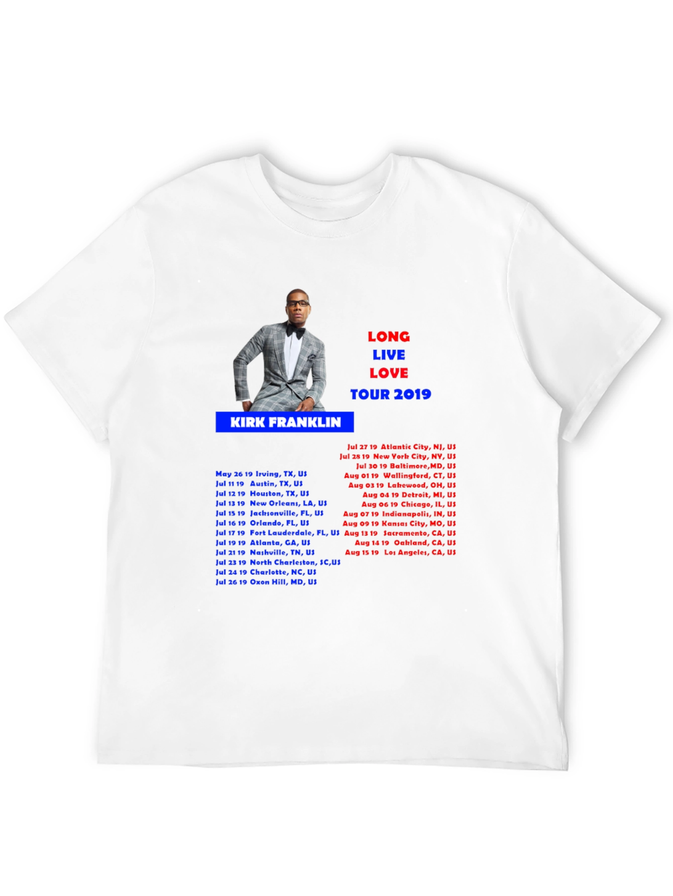Kirk Franklin Tour 2019 Black T-Shirt