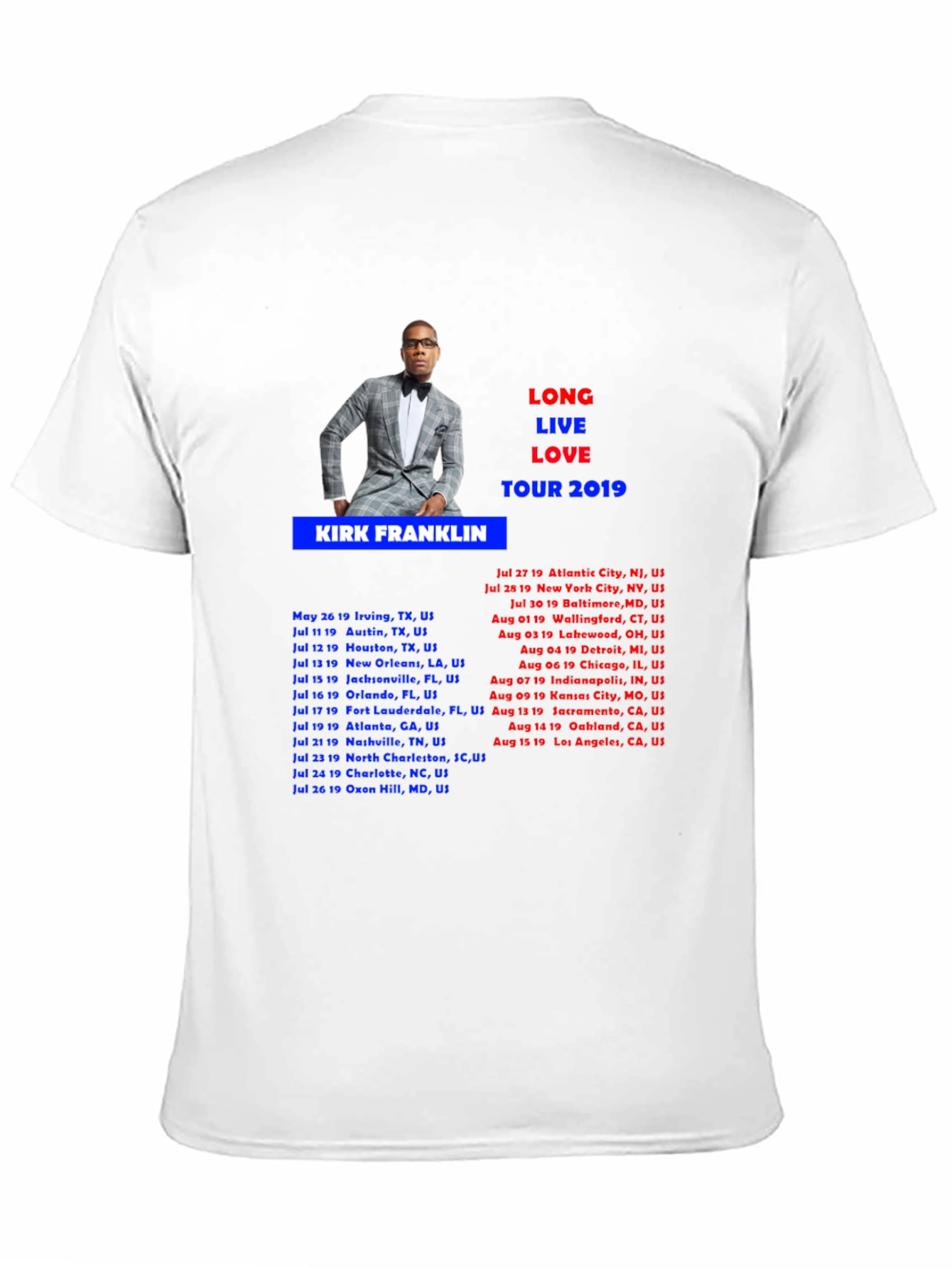 Kirk Franklin Tour 2019 Black T-Shirt
