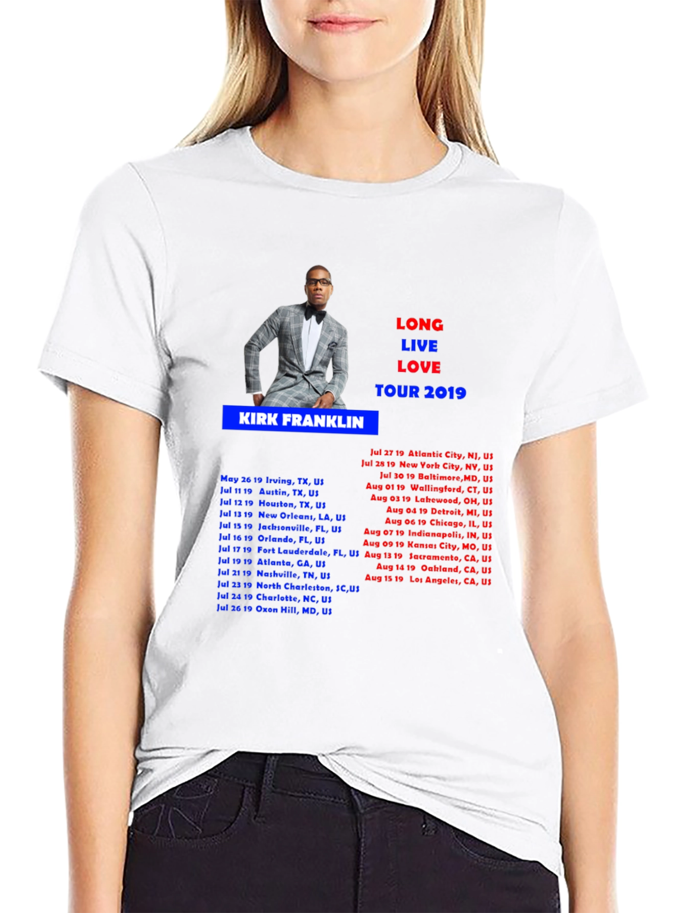 Kirk Franklin Tour 2019 Black T-Shirt