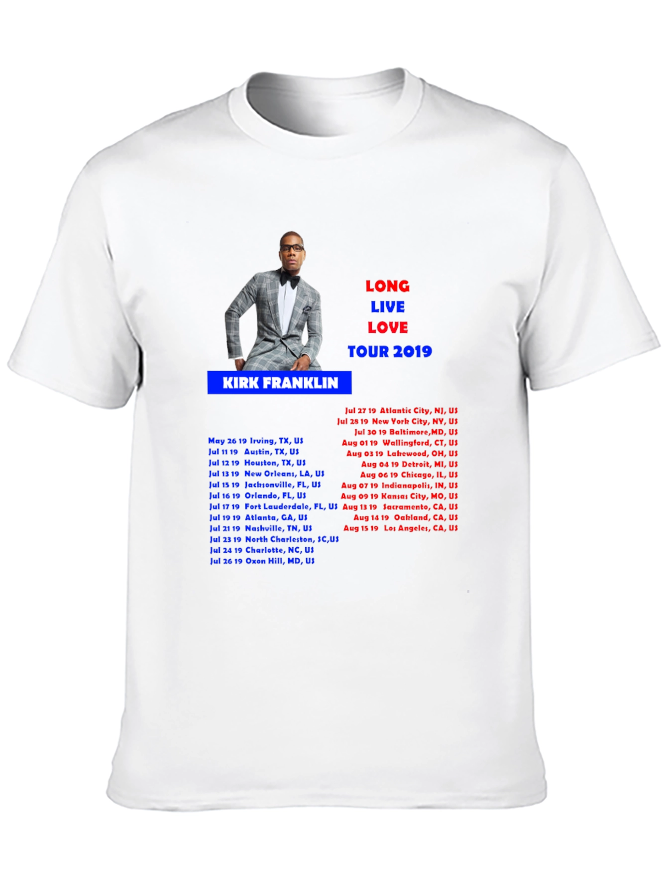 Kirk Franklin Tour 2019 Black T-Shirt