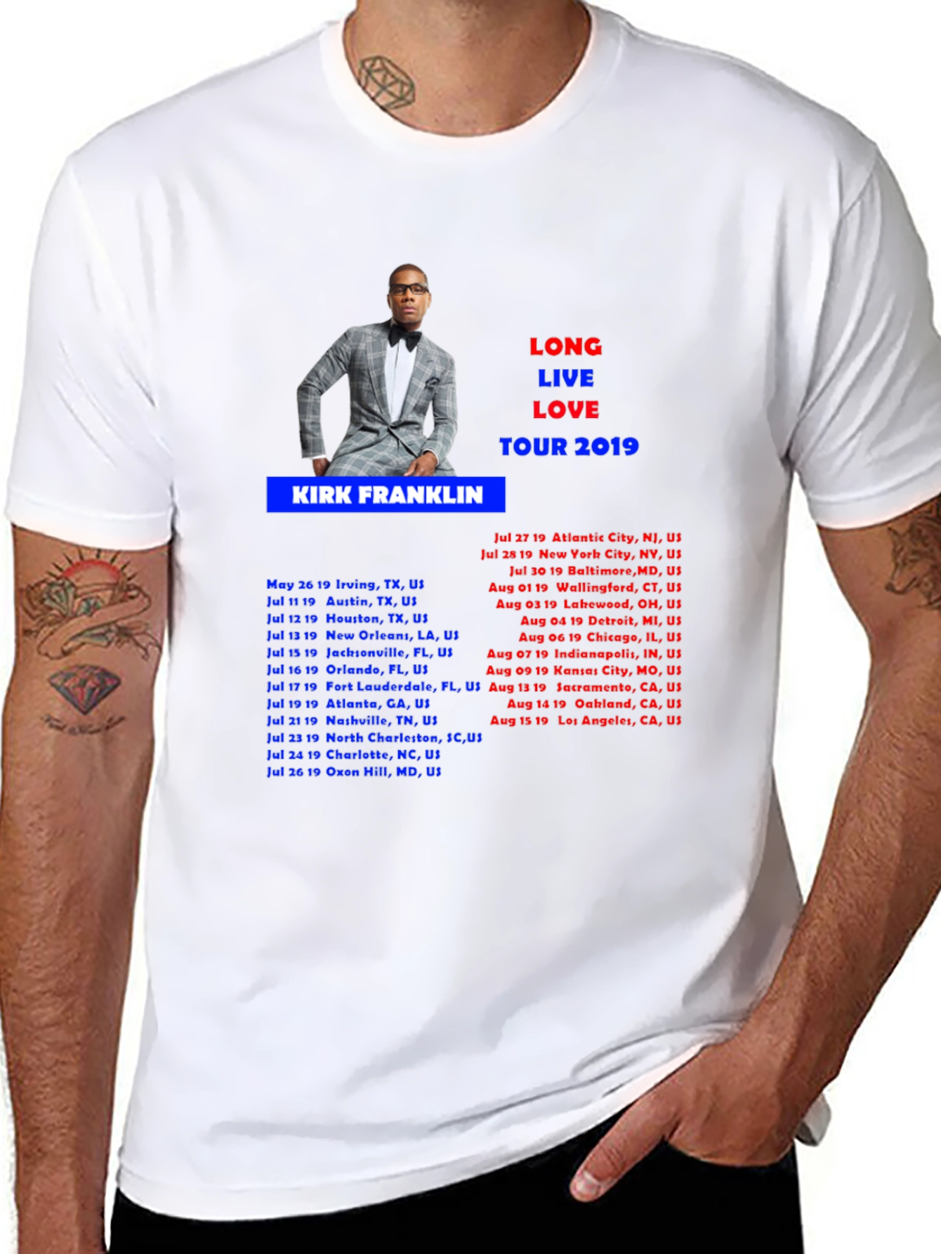 Kirk Franklin Tour 2019 Black T-Shirt