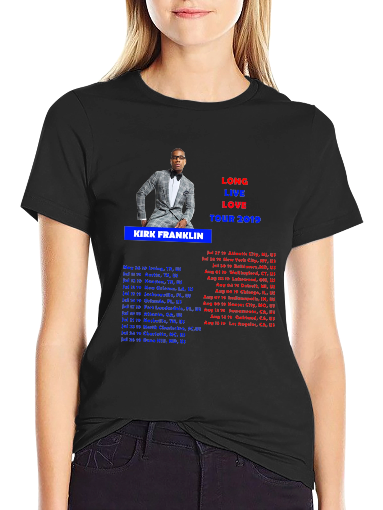 Kirk Franklin Tour 2019 Black T-Shirt