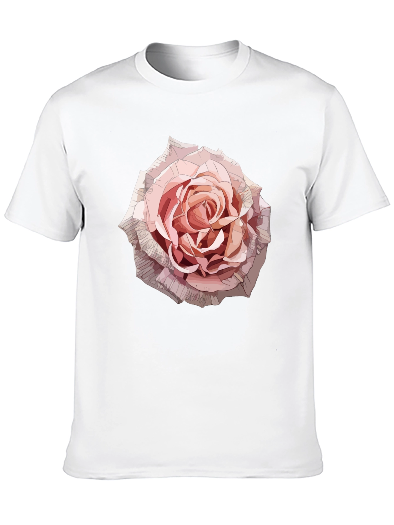 Rose Graphic Tee - Stylish Floral Print