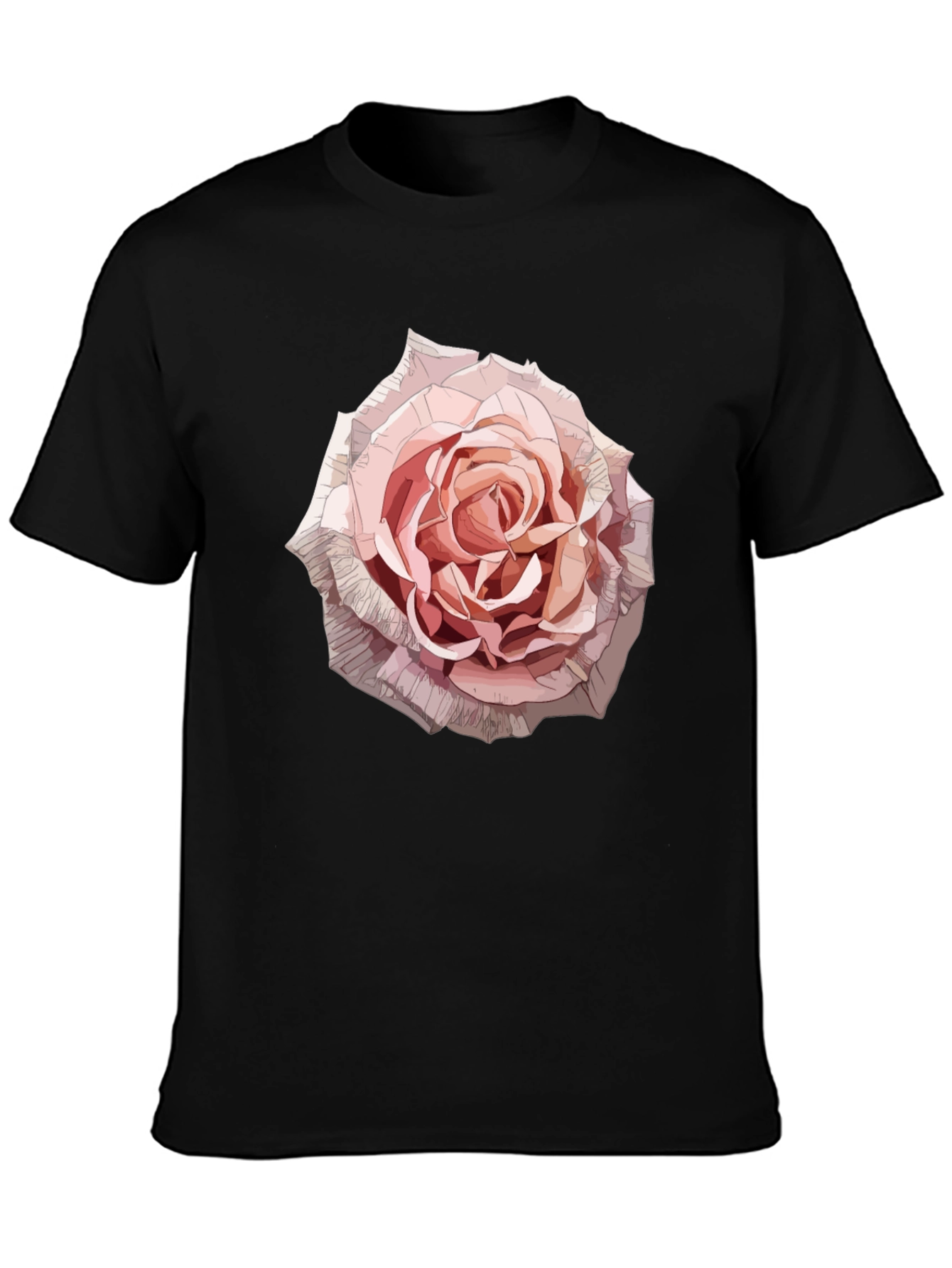 Rose Graphic Tee - Stylish Floral Print