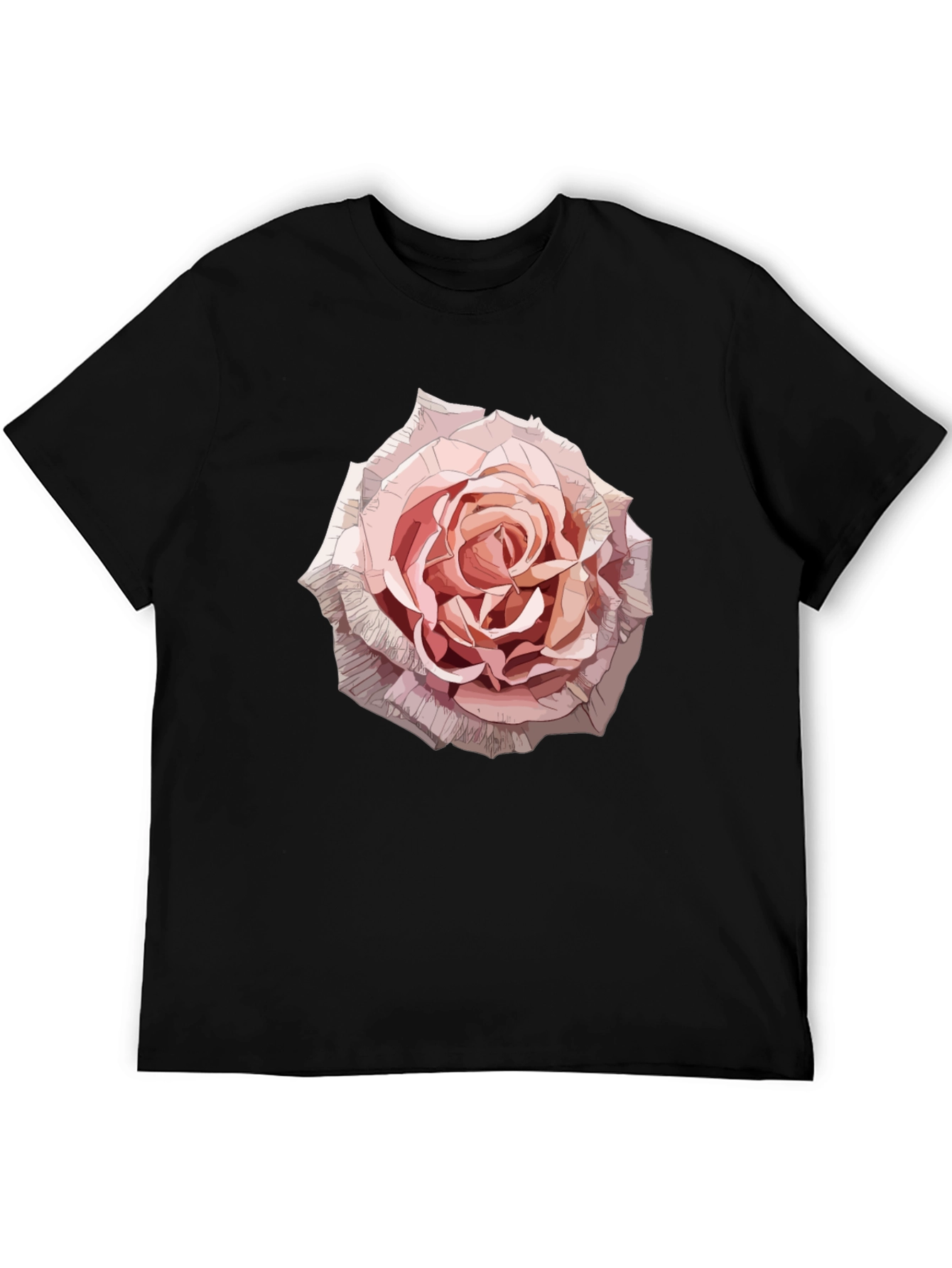 Rose Graphic Tee - Stylish Floral Print