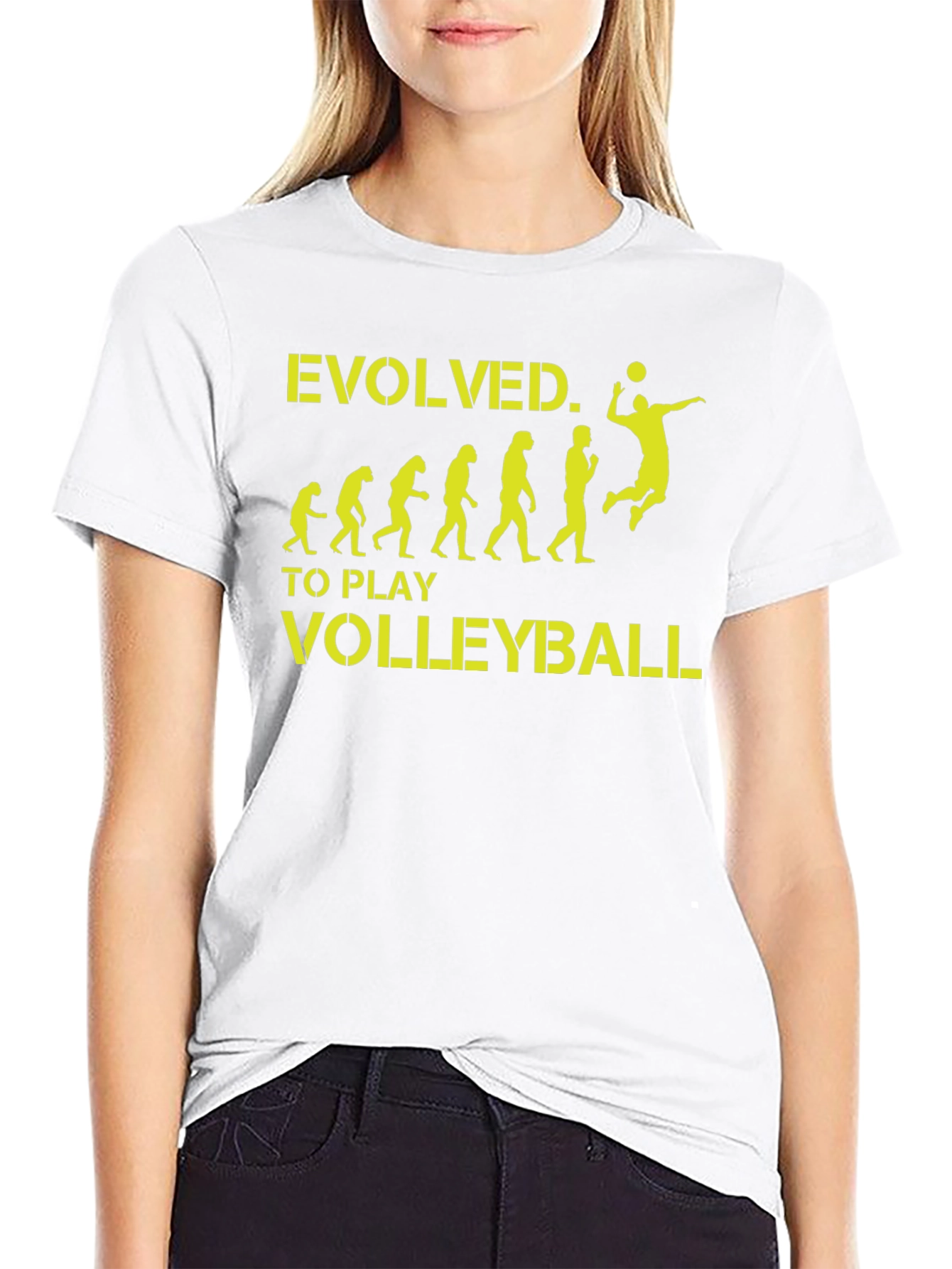 Evolved Volleyball T-Shirt - Black Cotton Tee