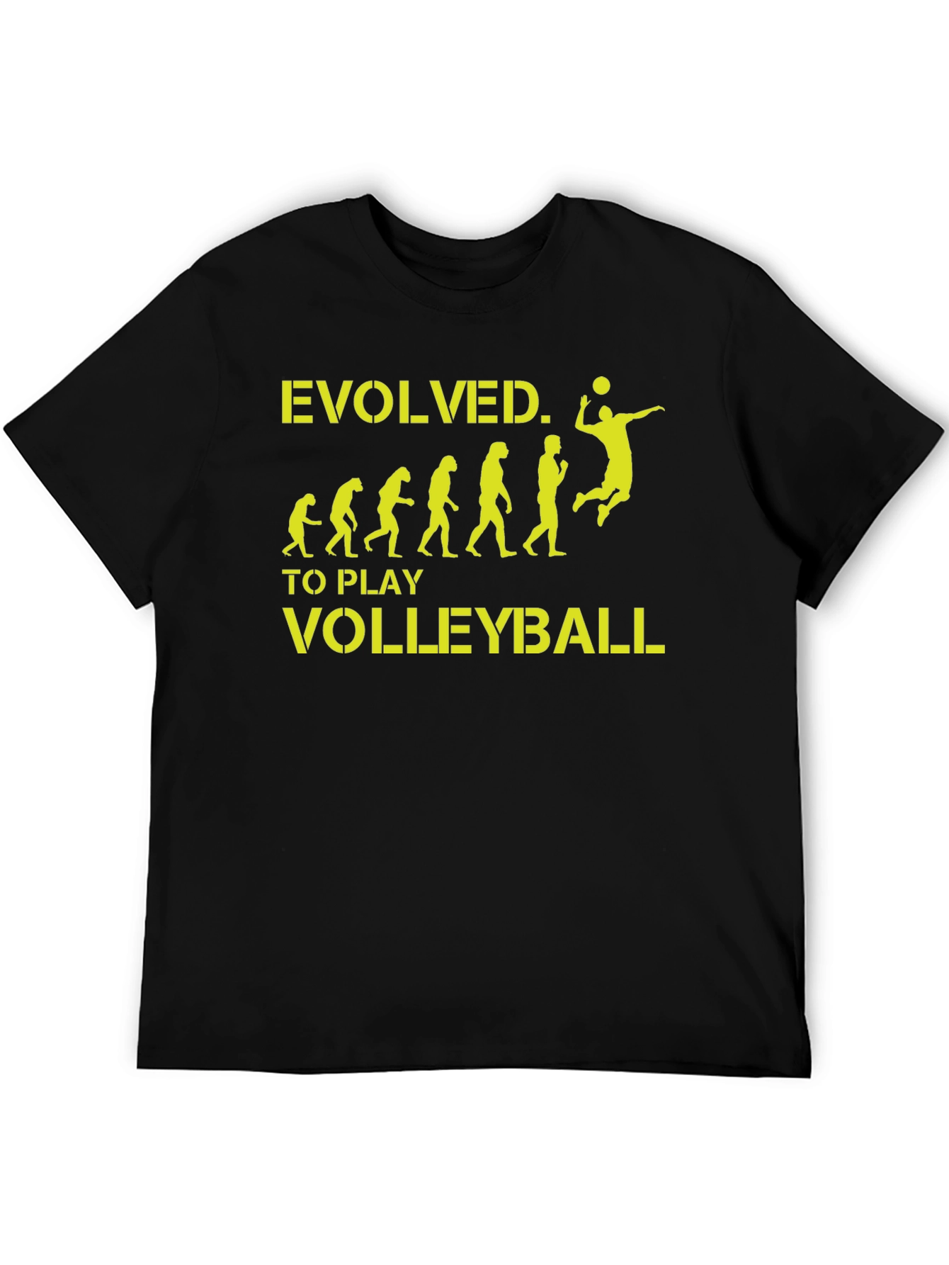 Evolved Volleyball T-Shirt - Black Cotton Tee