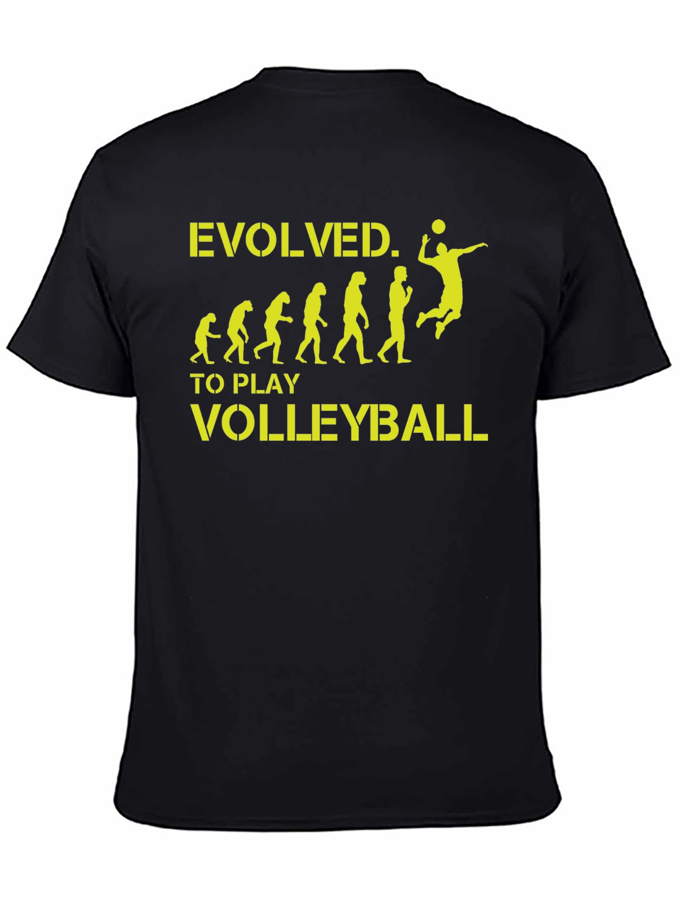 Evolved Volleyball T-Shirt - Black Cotton Tee
