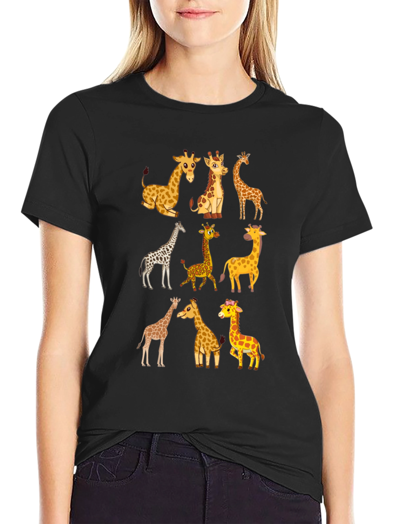 Giraffe Graphic Tee - Fun Animal Print
