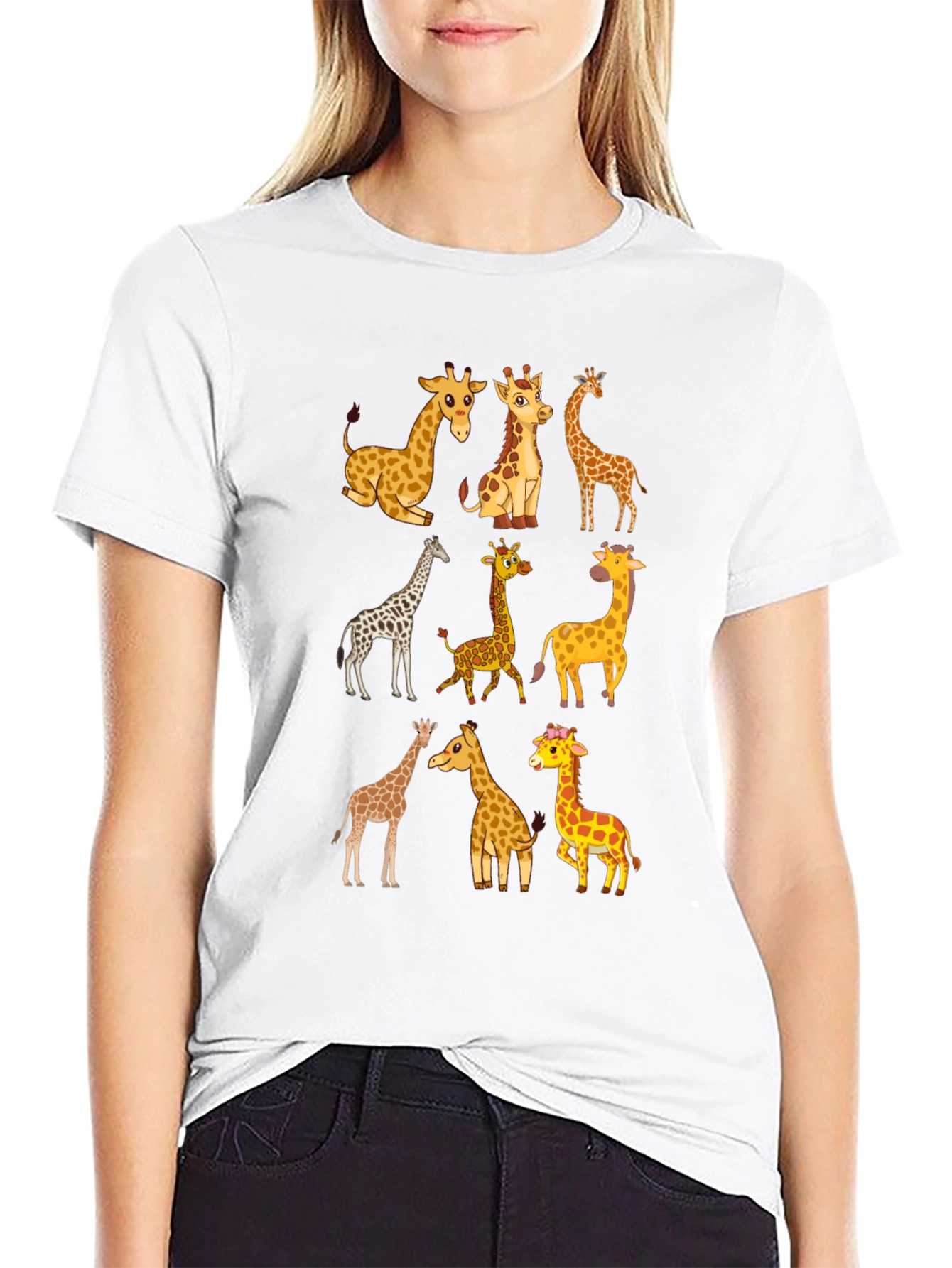 Giraffe Graphic Tee - Fun Animal Print