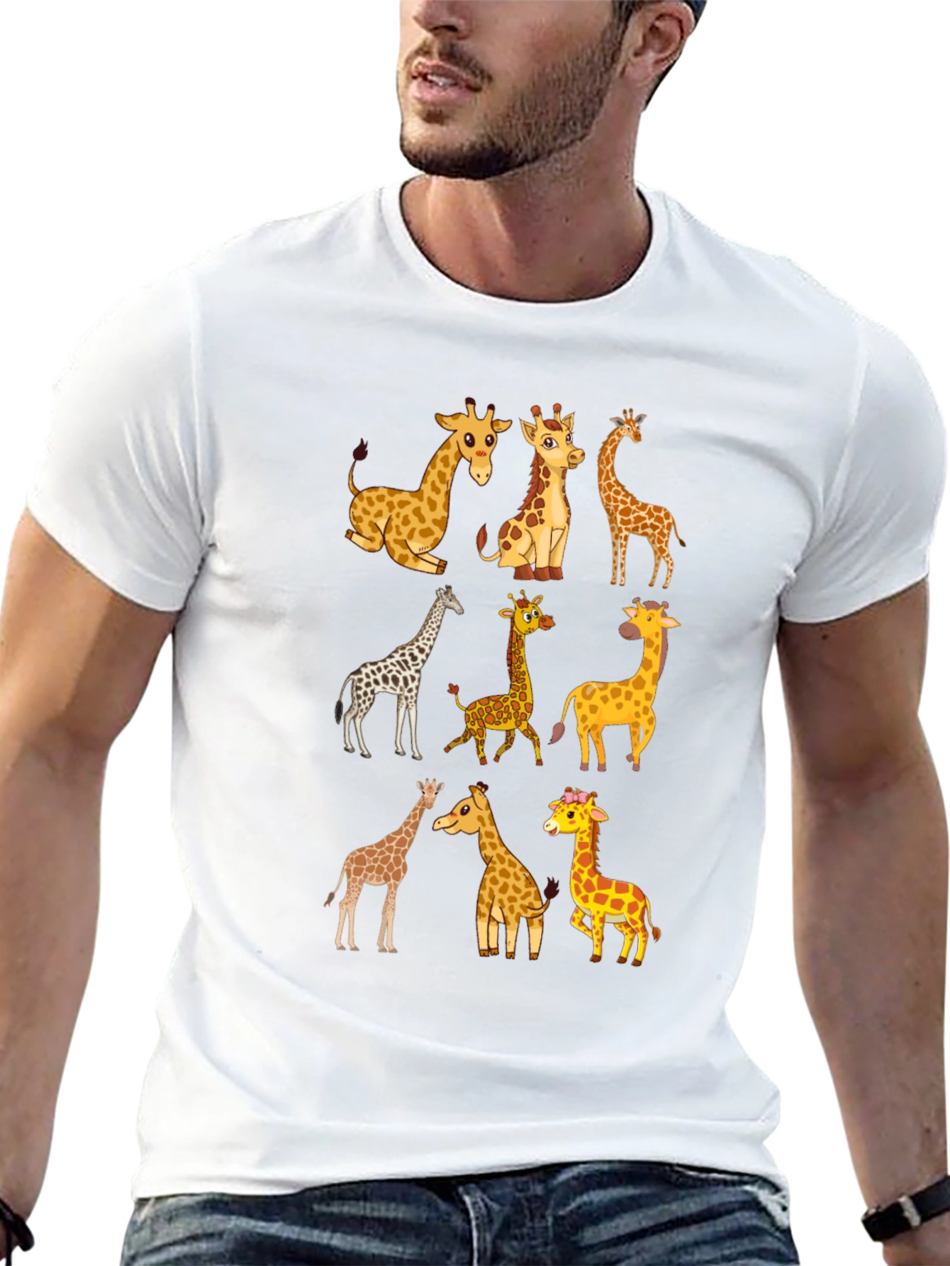Giraffe Graphic Tee - Fun Animal Print