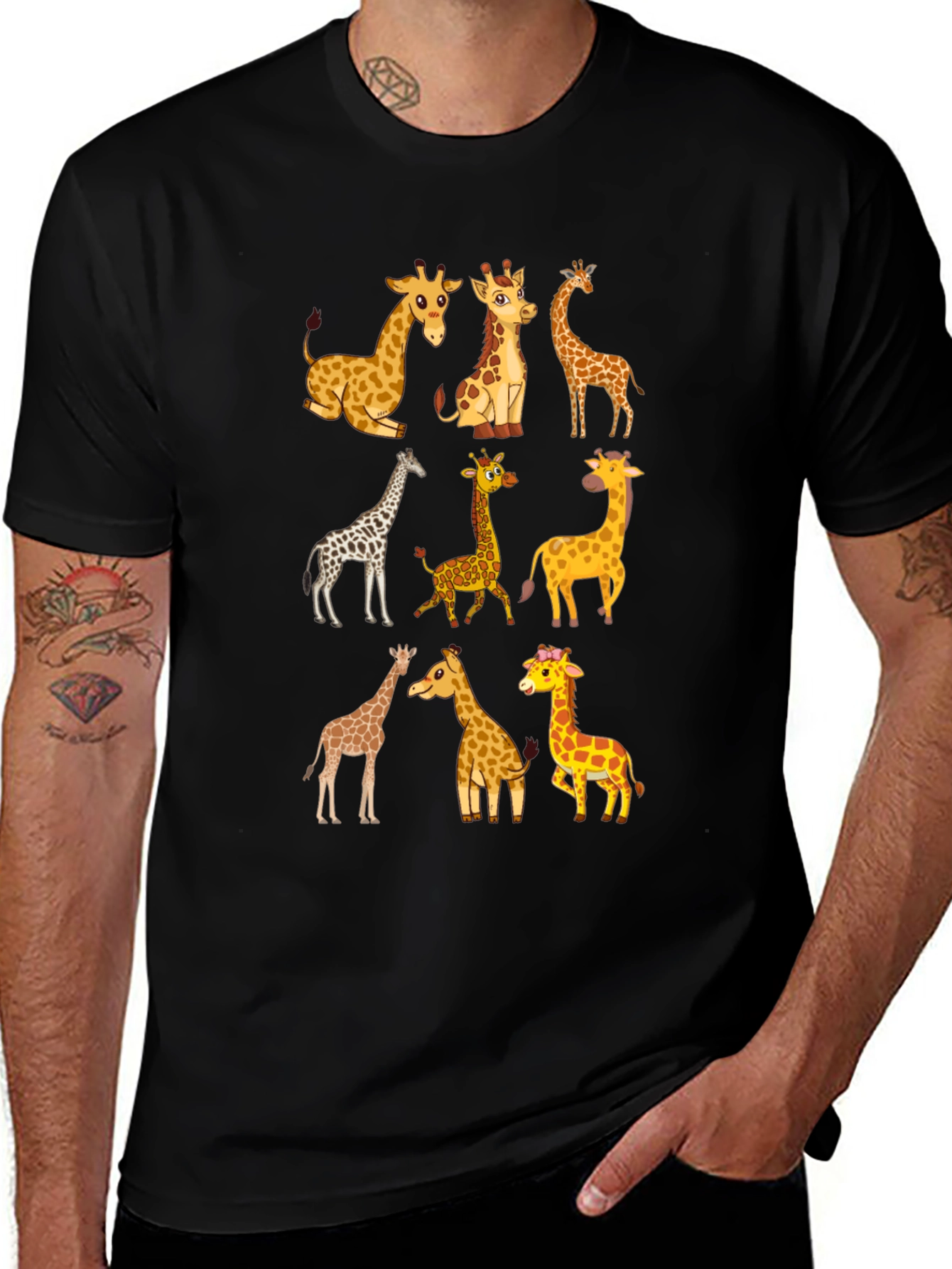 Giraffe Graphic Tee - Fun Animal Print