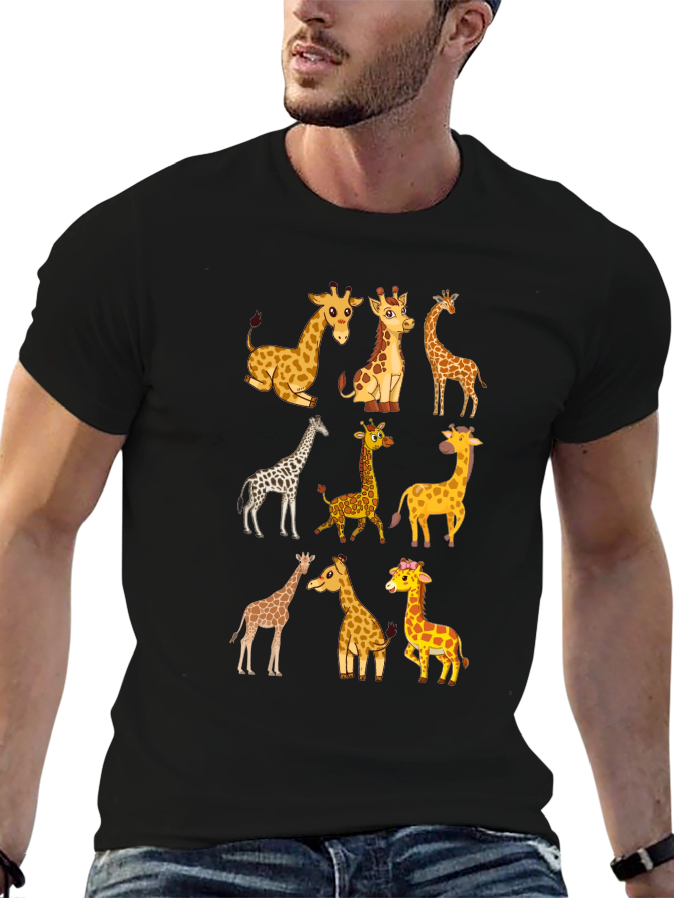Giraffe Graphic Tee - Fun Animal Print