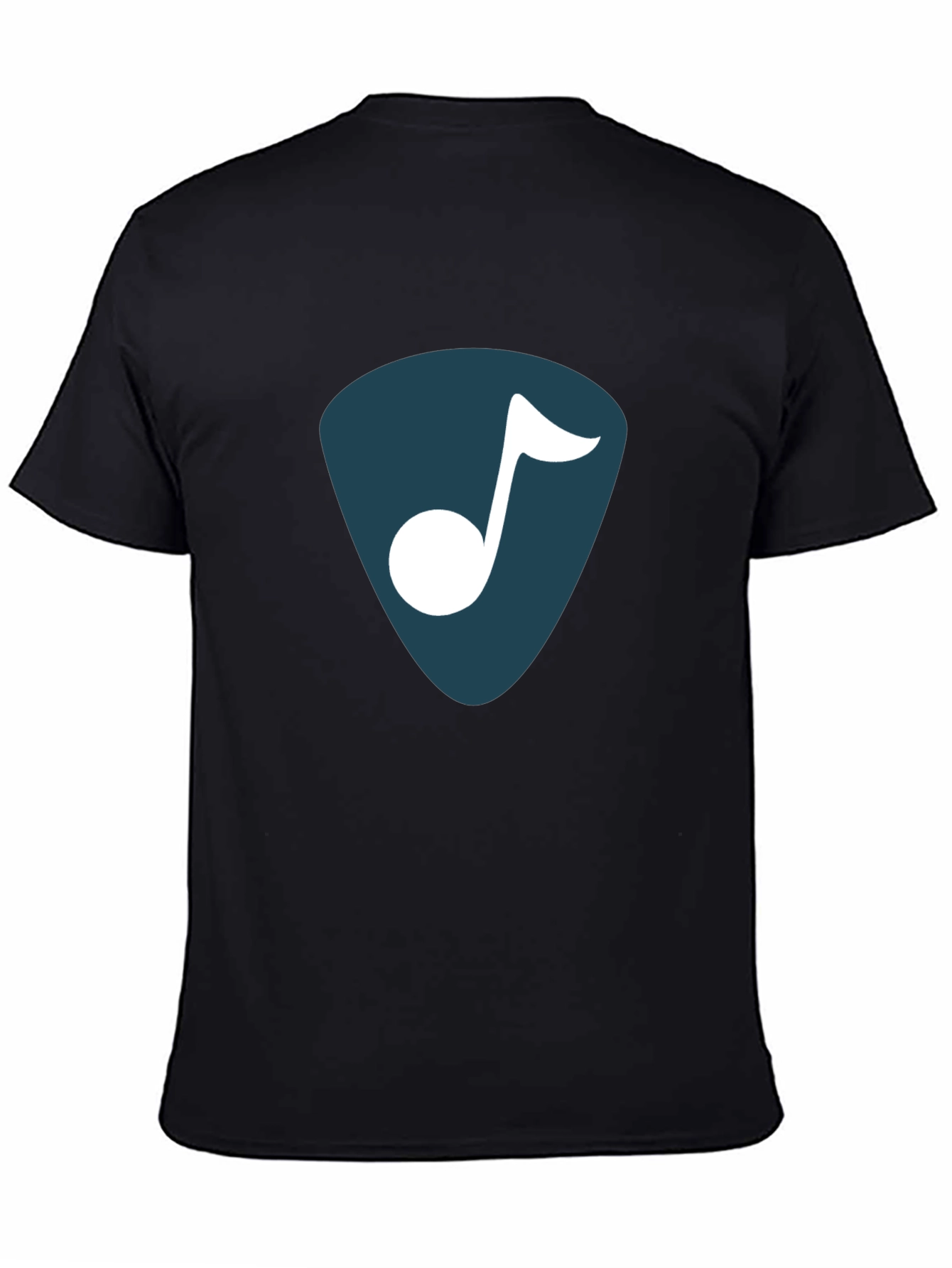 Stylish Music Note Graphic T-Shirt - Black