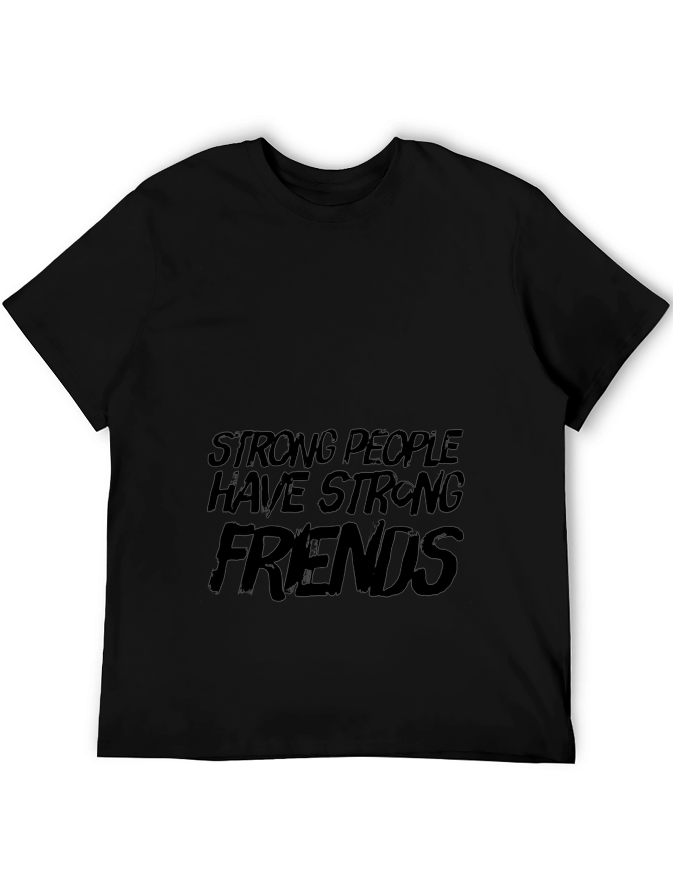 Strong People Friends Black Graphic Tee