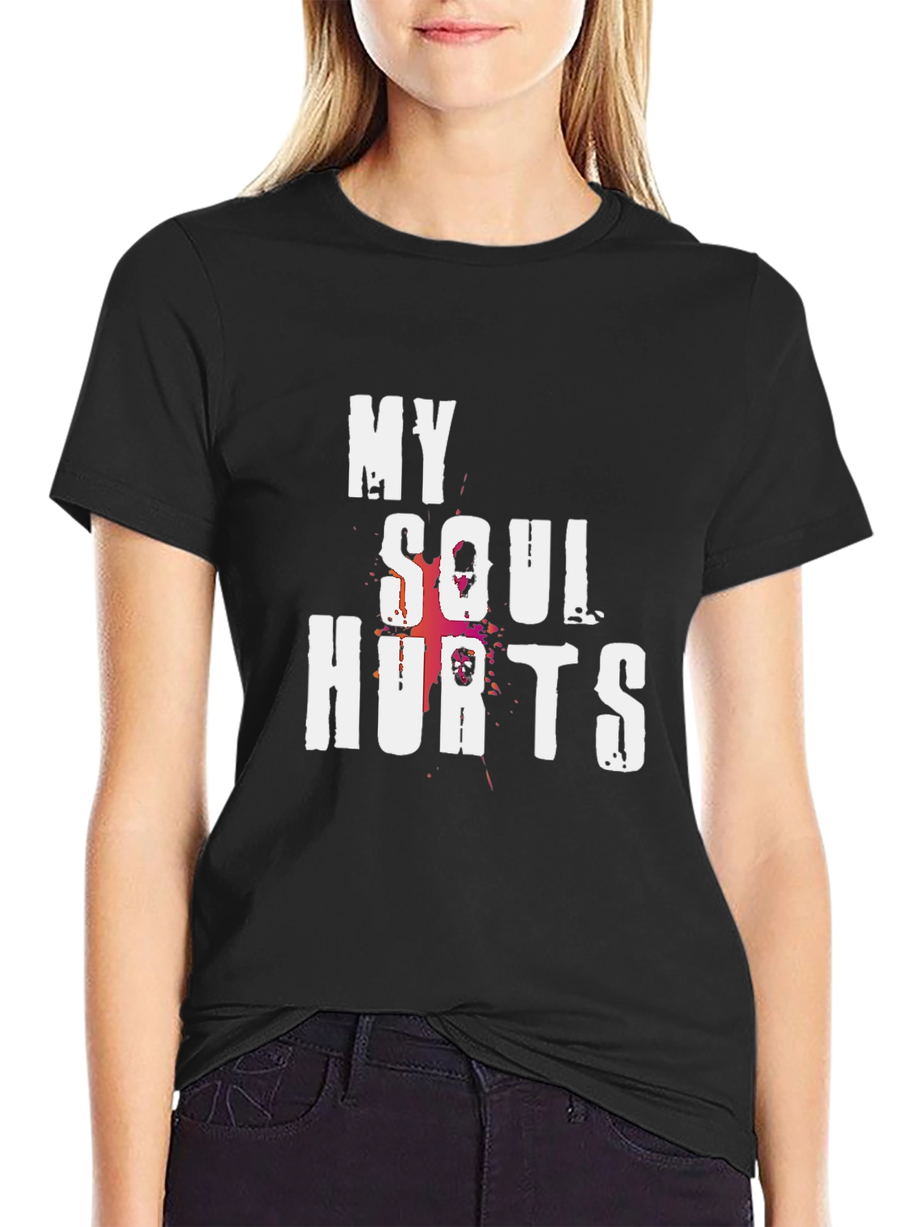My Soul Hurts Graphic T-Shirt - Black