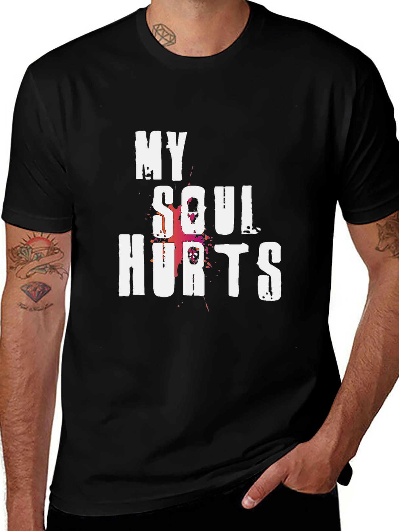 My Soul Hurts Graphic T-Shirt - Black