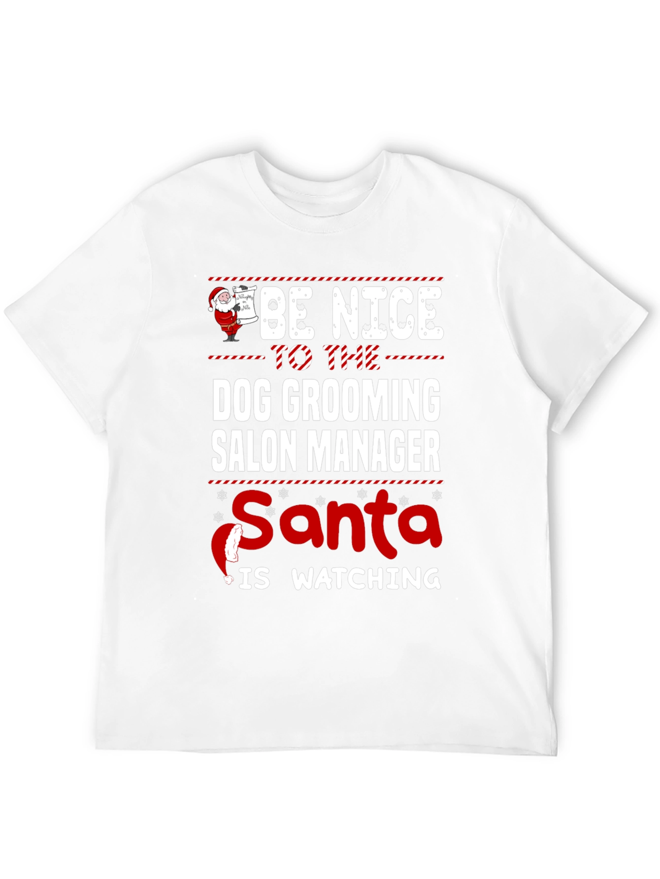Funny Christmas Dog Grooming Salon Manager T-Shirt