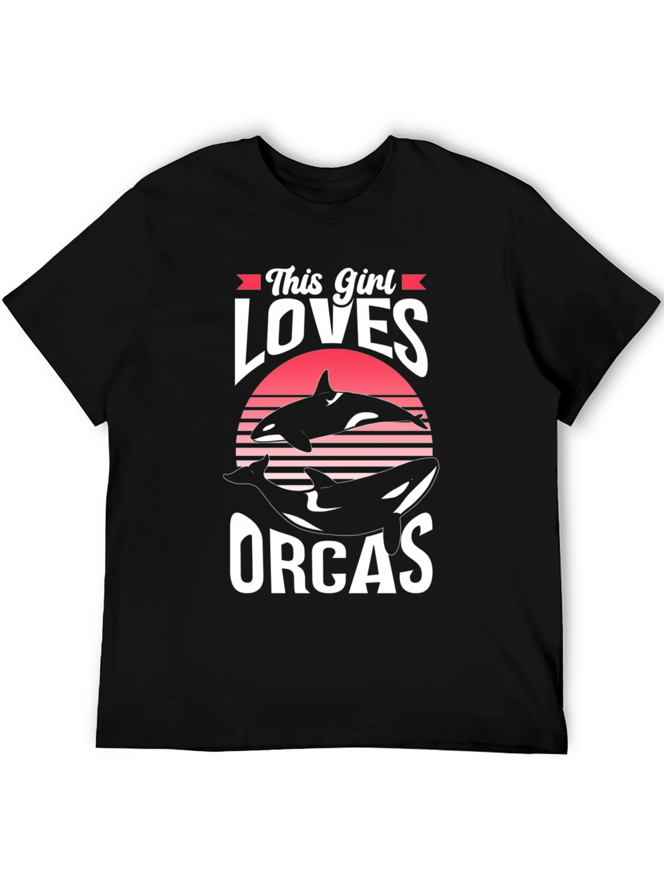 This Girl Loves Orcas T-Shirt - Black Unisex
