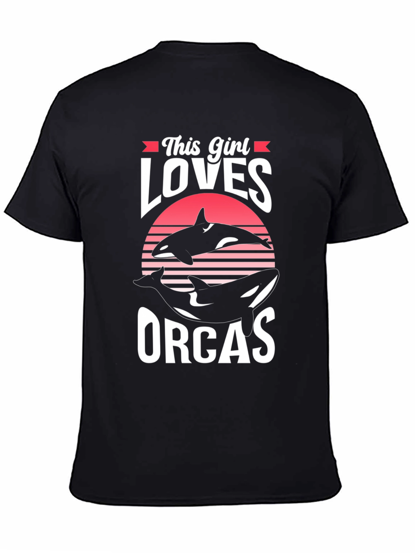 This Girl Loves Orcas T-Shirt - Black Unisex