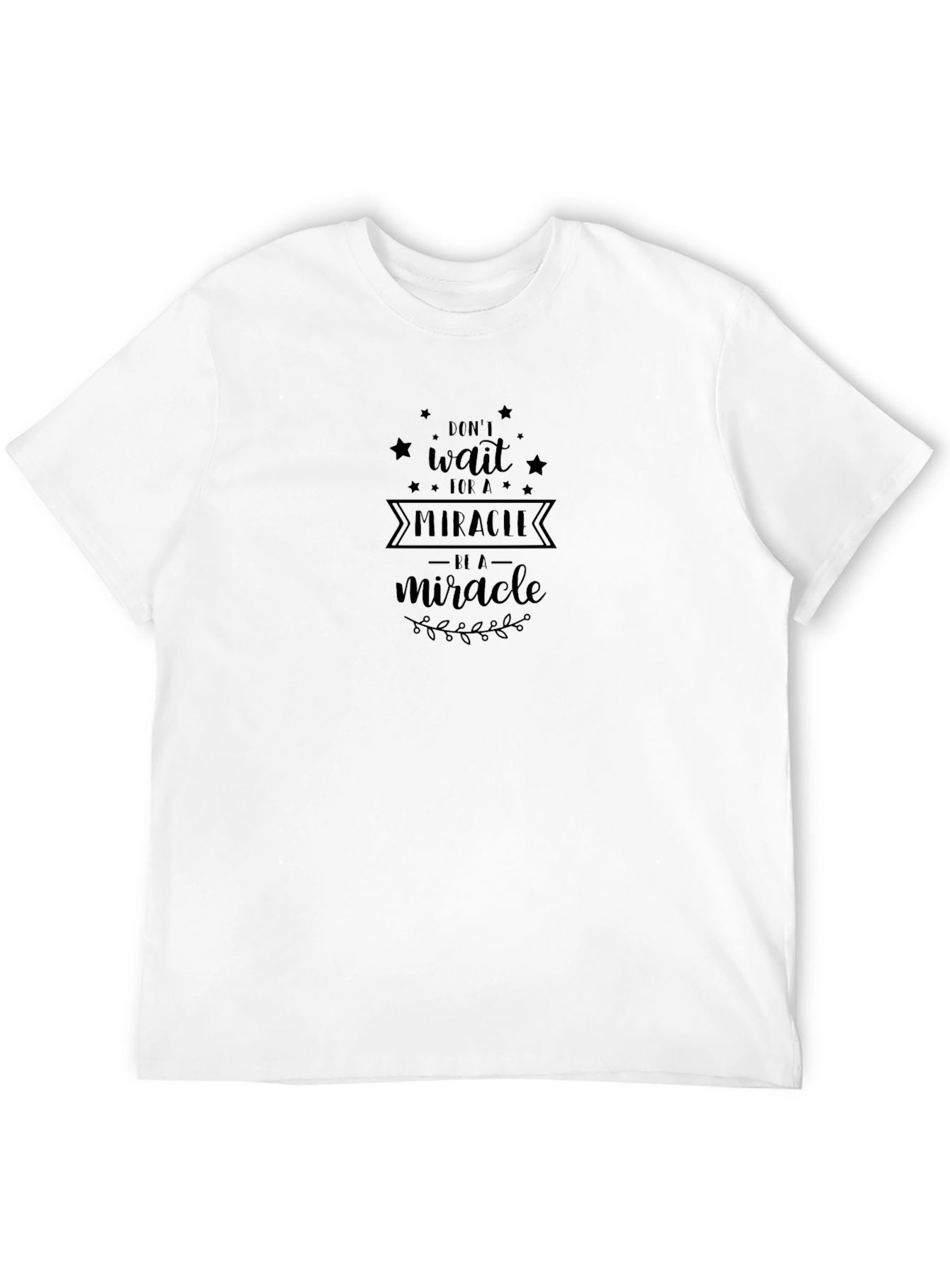 Inspirational Miracle Graphic Black T-Shirt