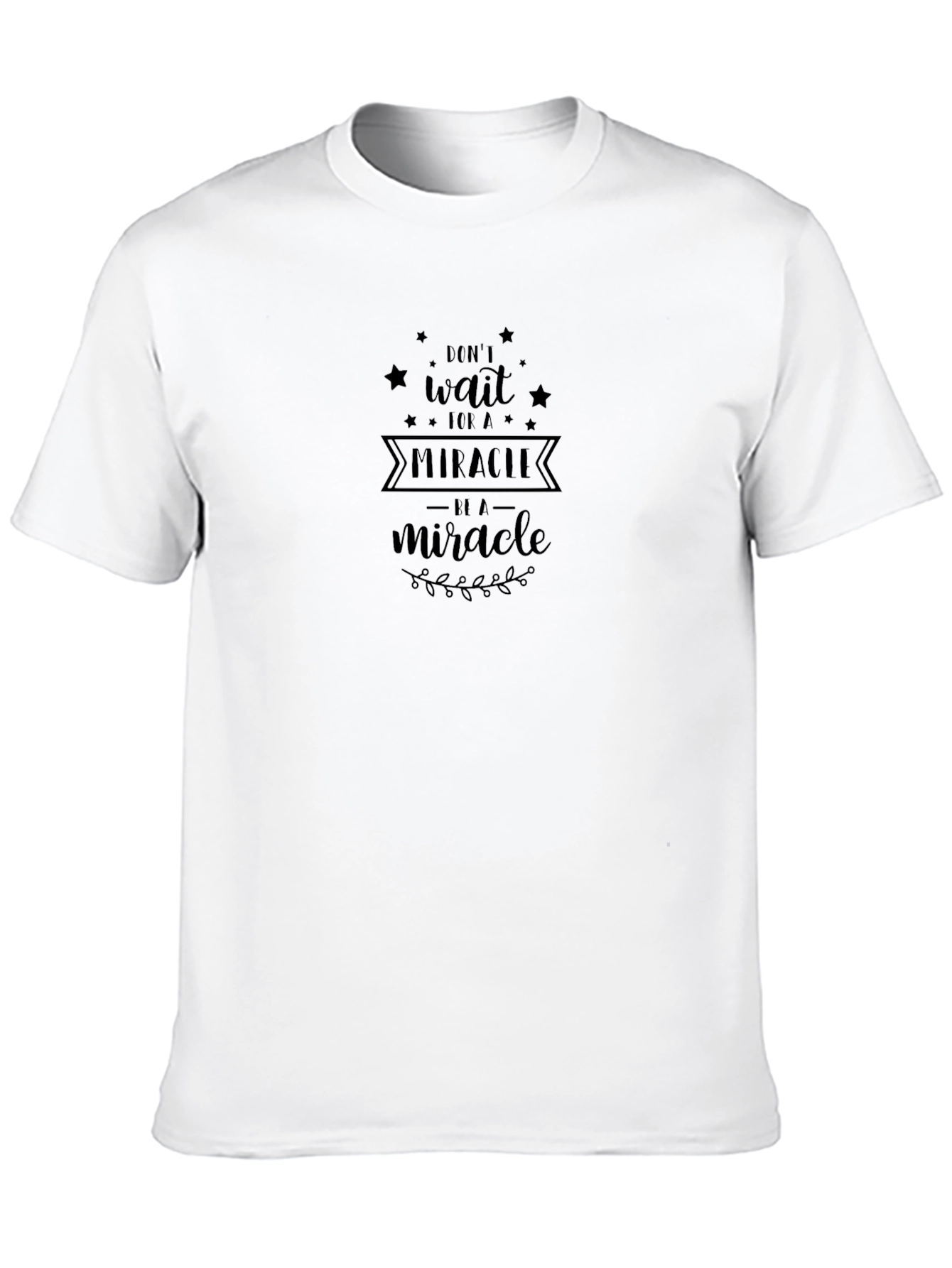 Inspirational Miracle Graphic Black T-Shirt