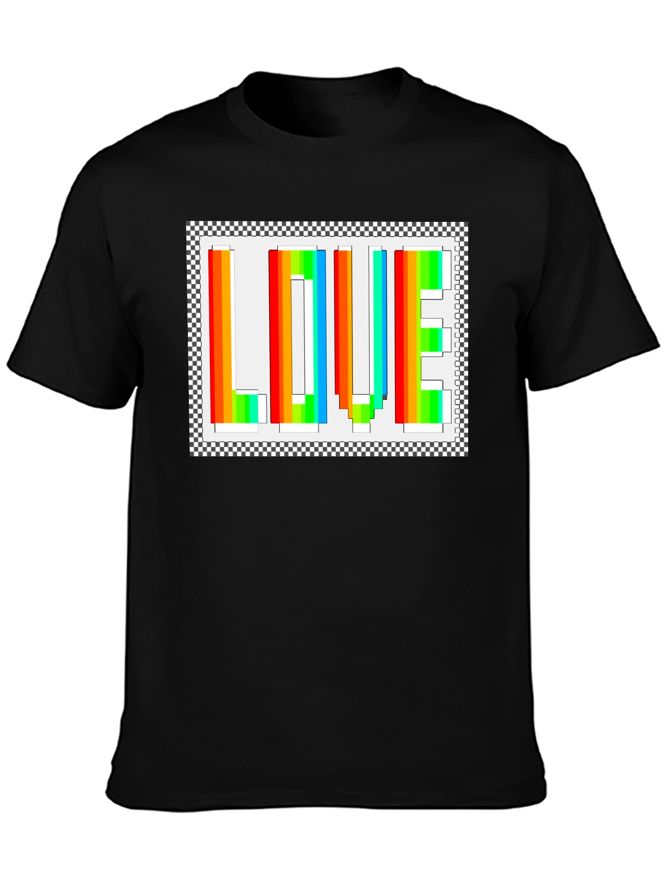Rainbow LOVE Graphic Tee - Black