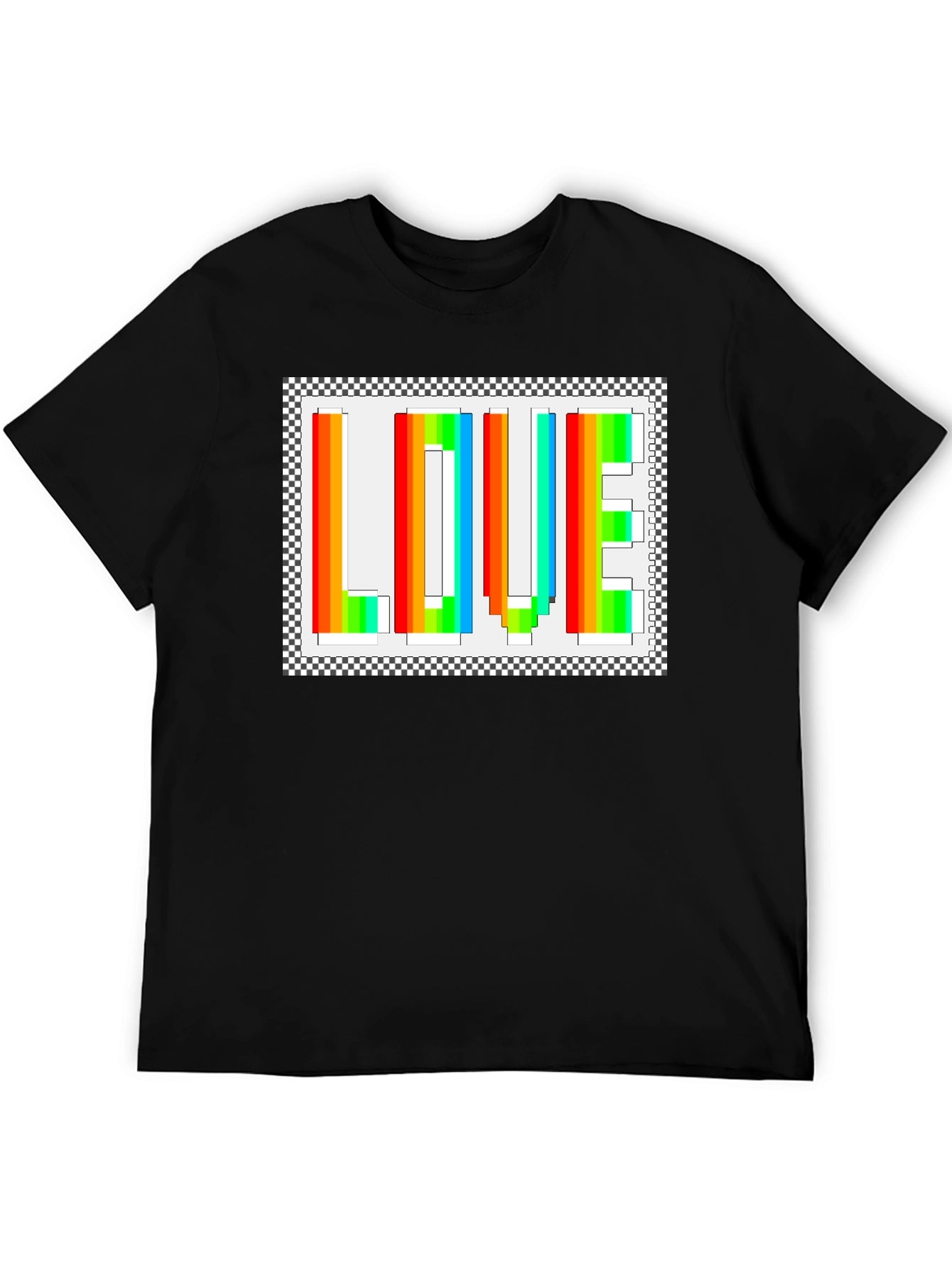 Rainbow LOVE Graphic Tee - Black