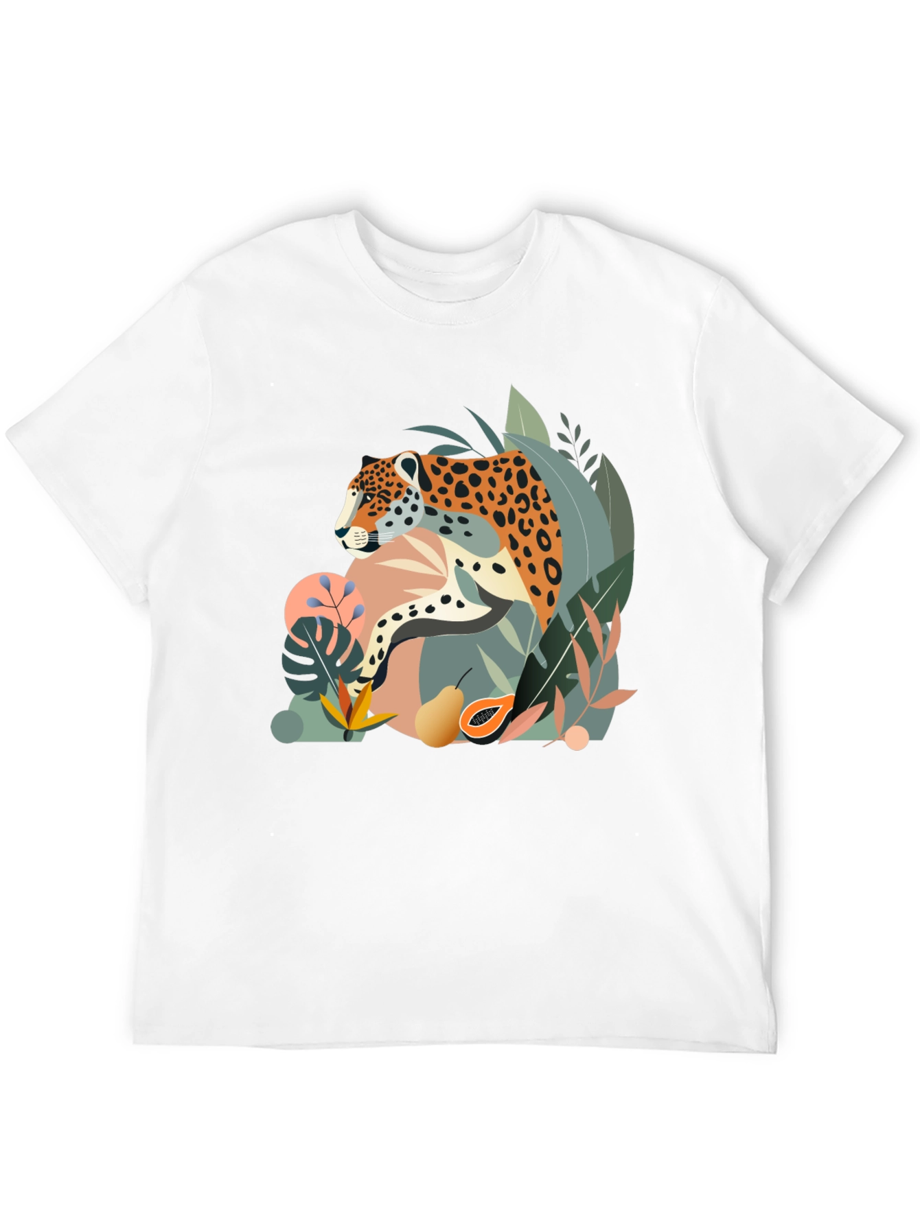 Jungle Cat Graphic Tee - Stylish Mens Black T-Shirt