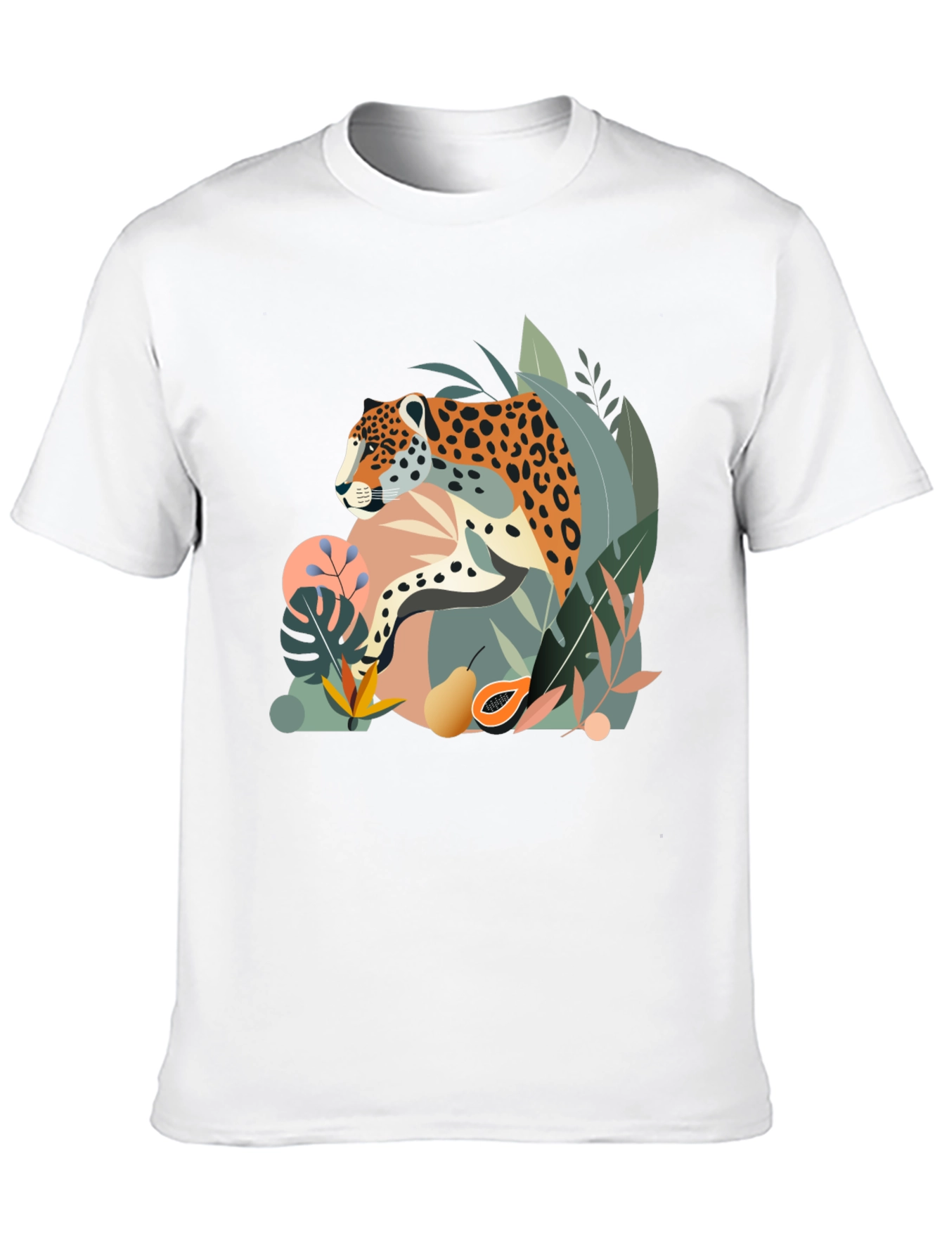 Jungle Cat Graphic Tee - Stylish Mens Black T-Shirt