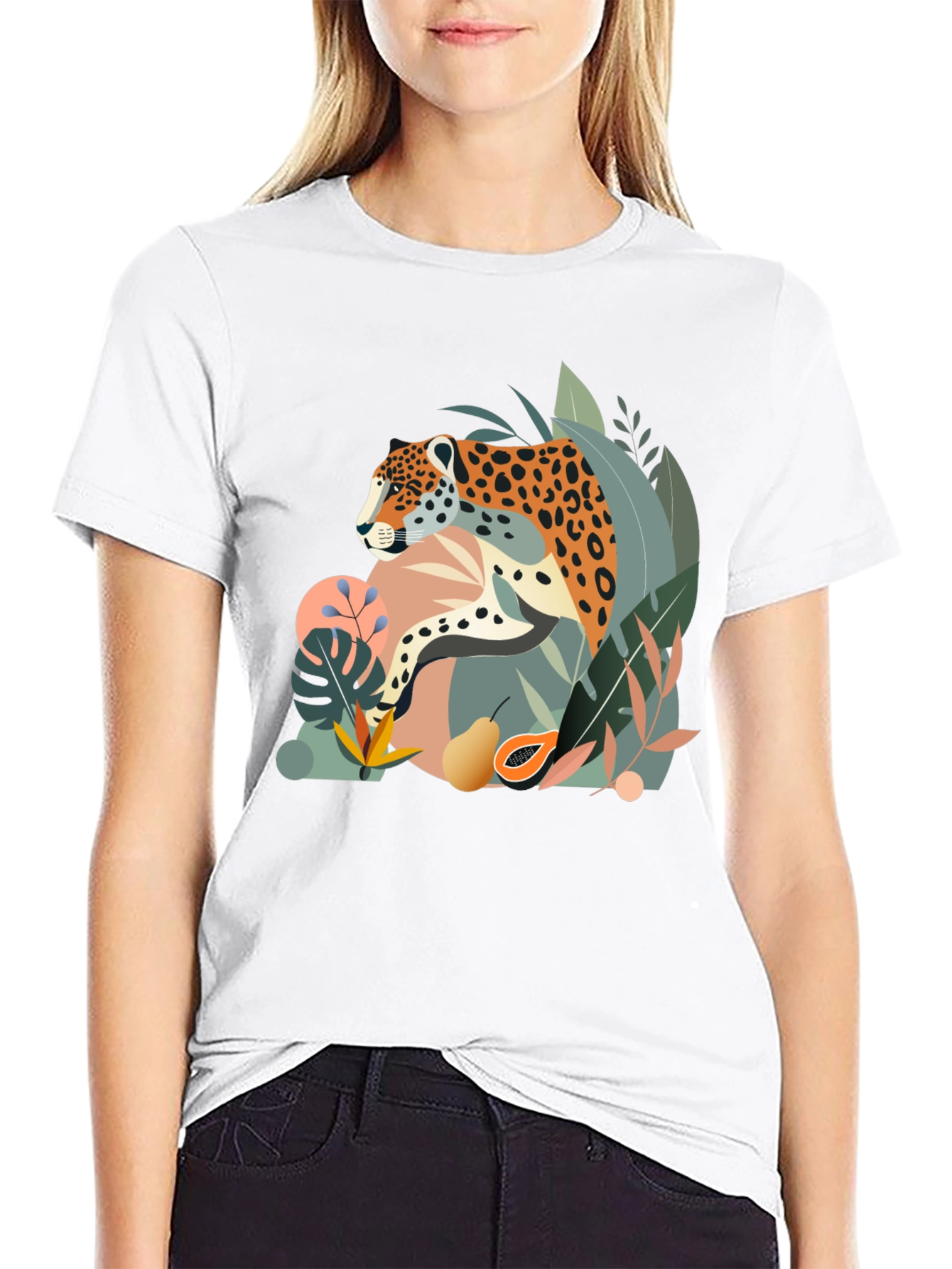 Jungle Cat Graphic Tee - Stylish Mens Black T-Shirt