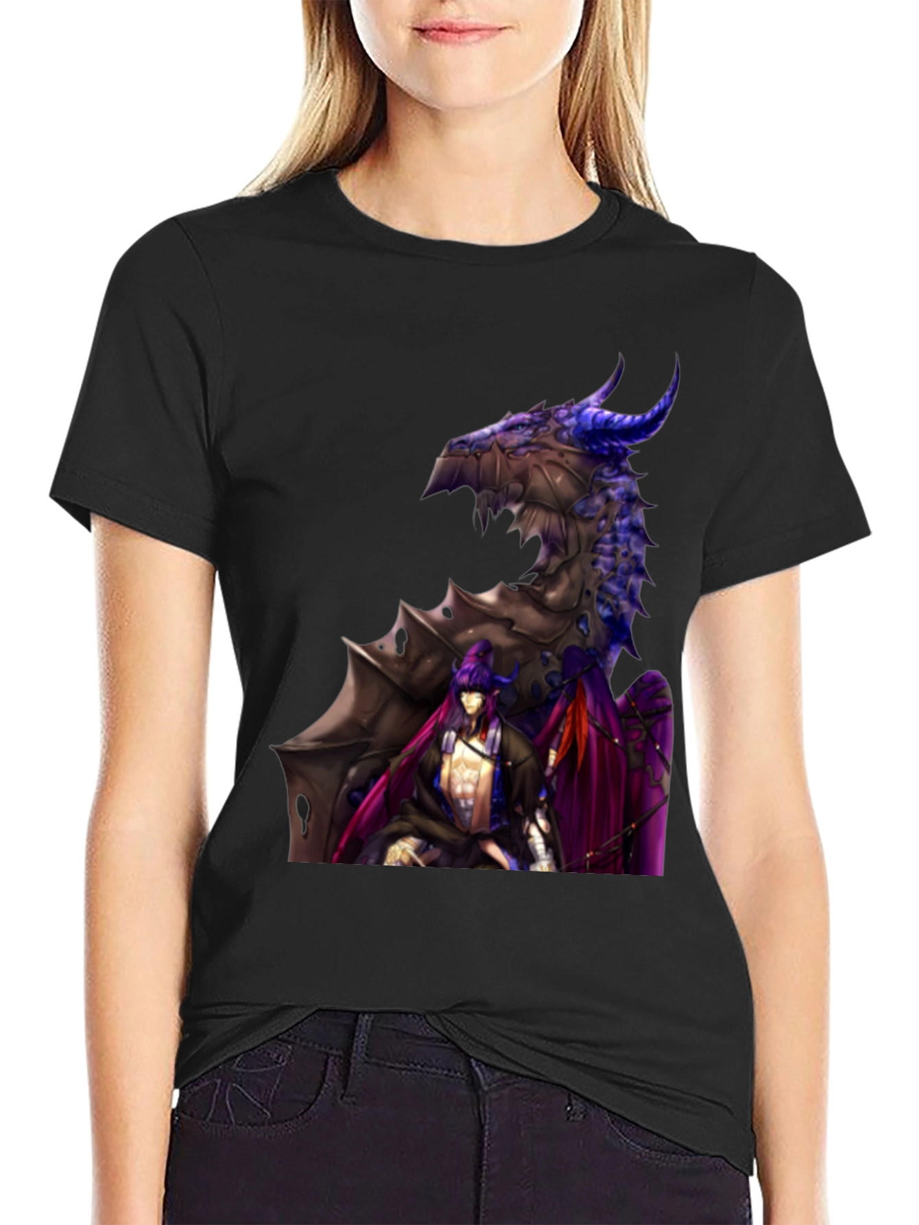 Dragon and Warriors Graphic T-Shirt