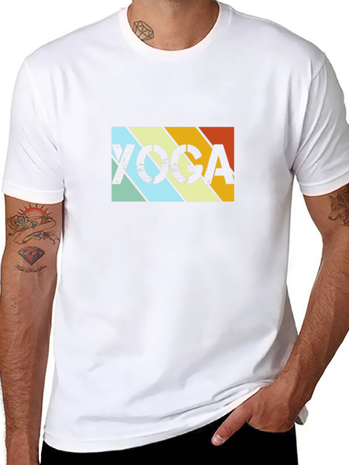 Yoga Retro T-Shirt - Black