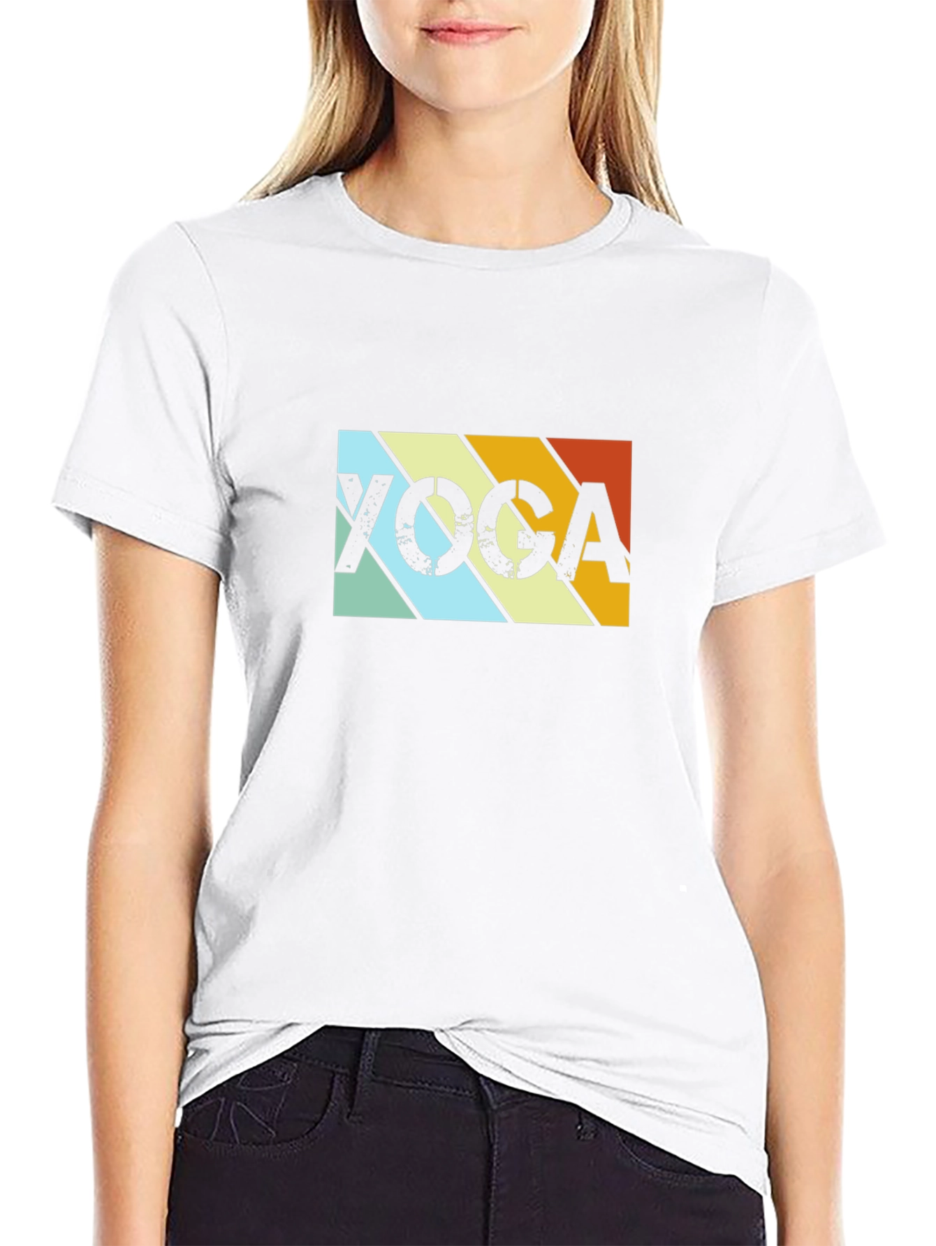 Yoga Retro T-Shirt - Black