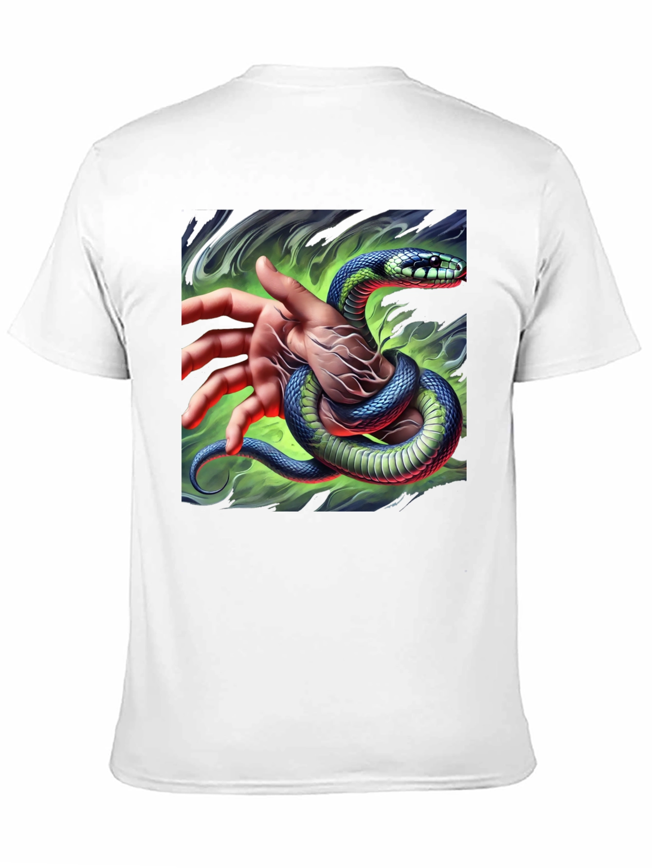 Mystic Snake Graphic Tee - Black Cotton T-Shirt