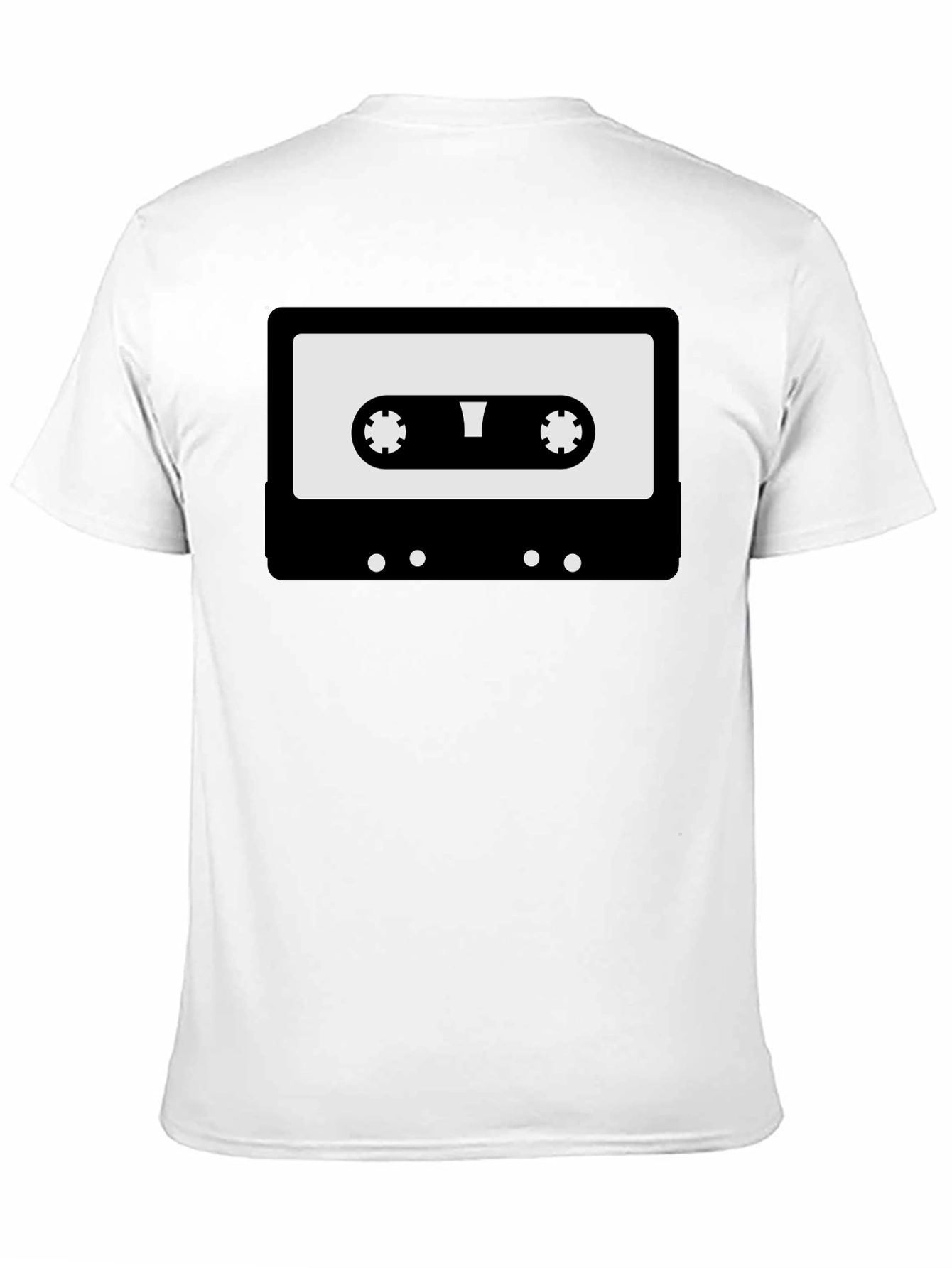 Retro Cassette Tape Graphic T-Shirt - Black