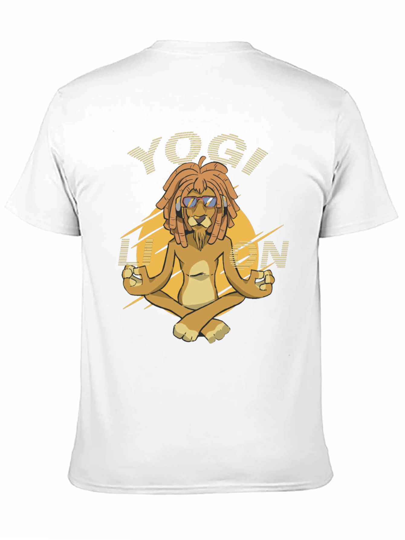 Yogi Lion Graphic T-Shirt - Meditating Lion Tee