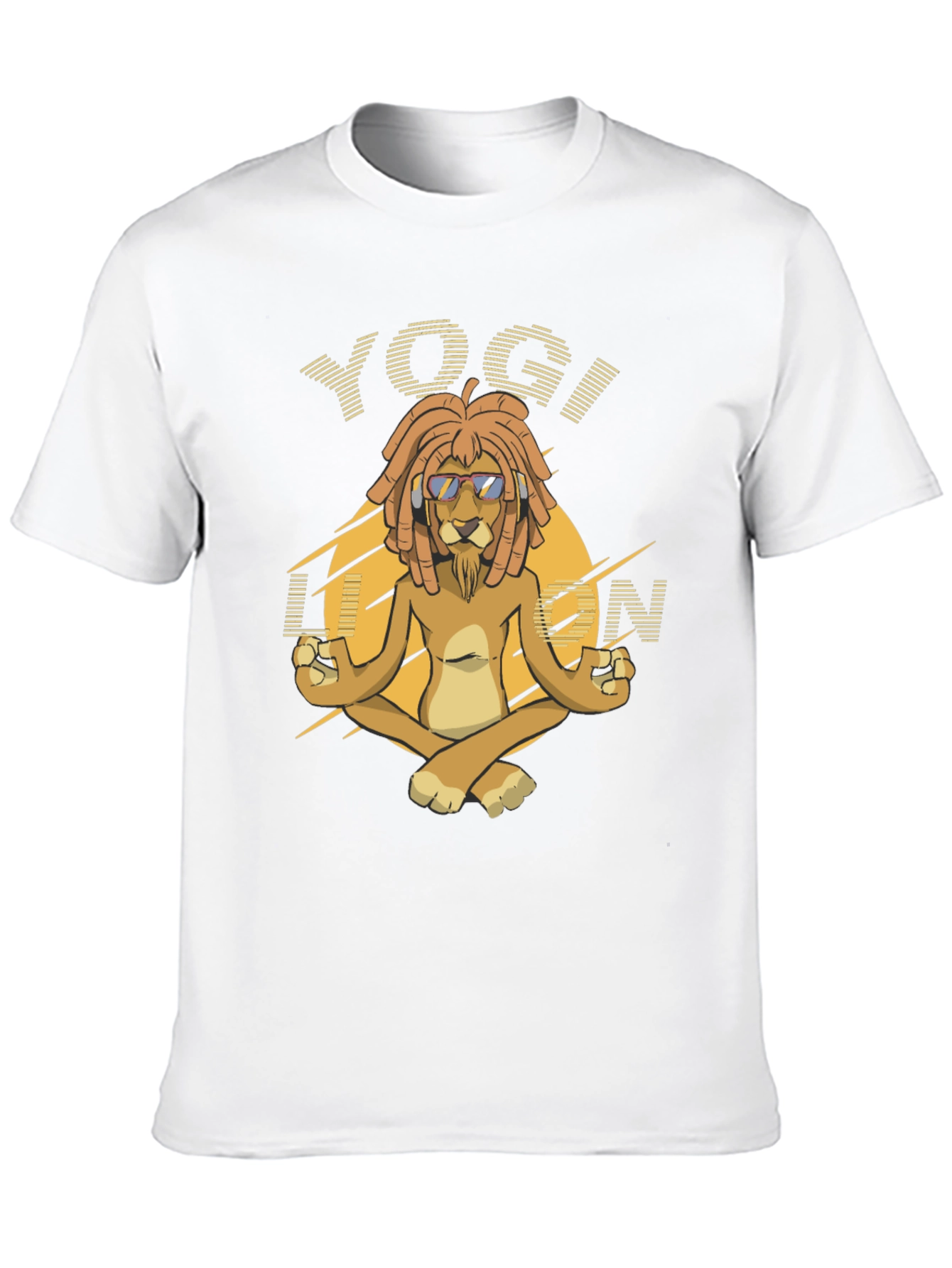 Yogi Lion Graphic T-Shirt - Meditating Lion Tee