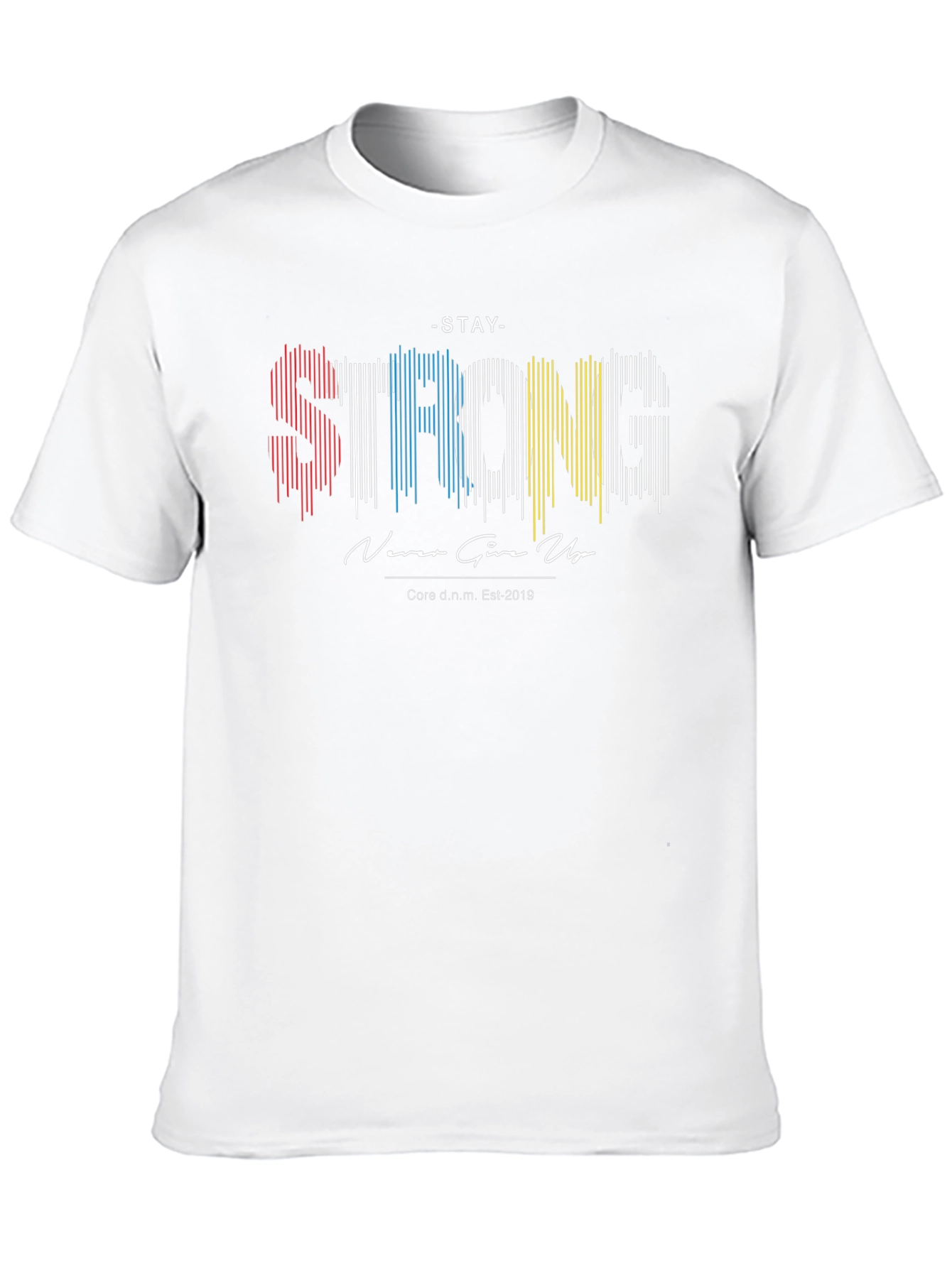 Stay Strong Graphic Print Black T-Shirt
